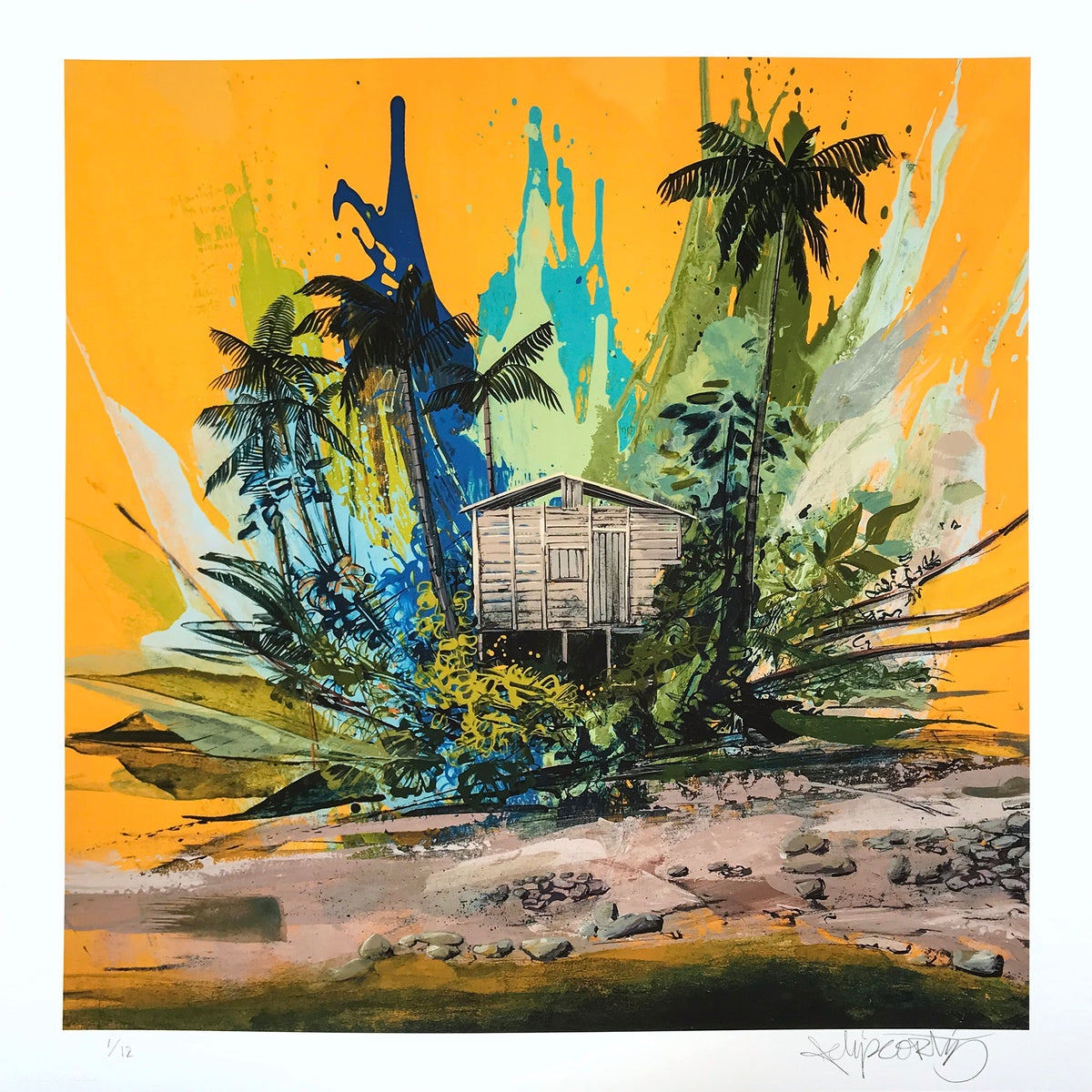 Felipe Ortiz &quot;Pacifico&quot; - Archival Print, Limited Edition of 12 - 17 x 17&quot;