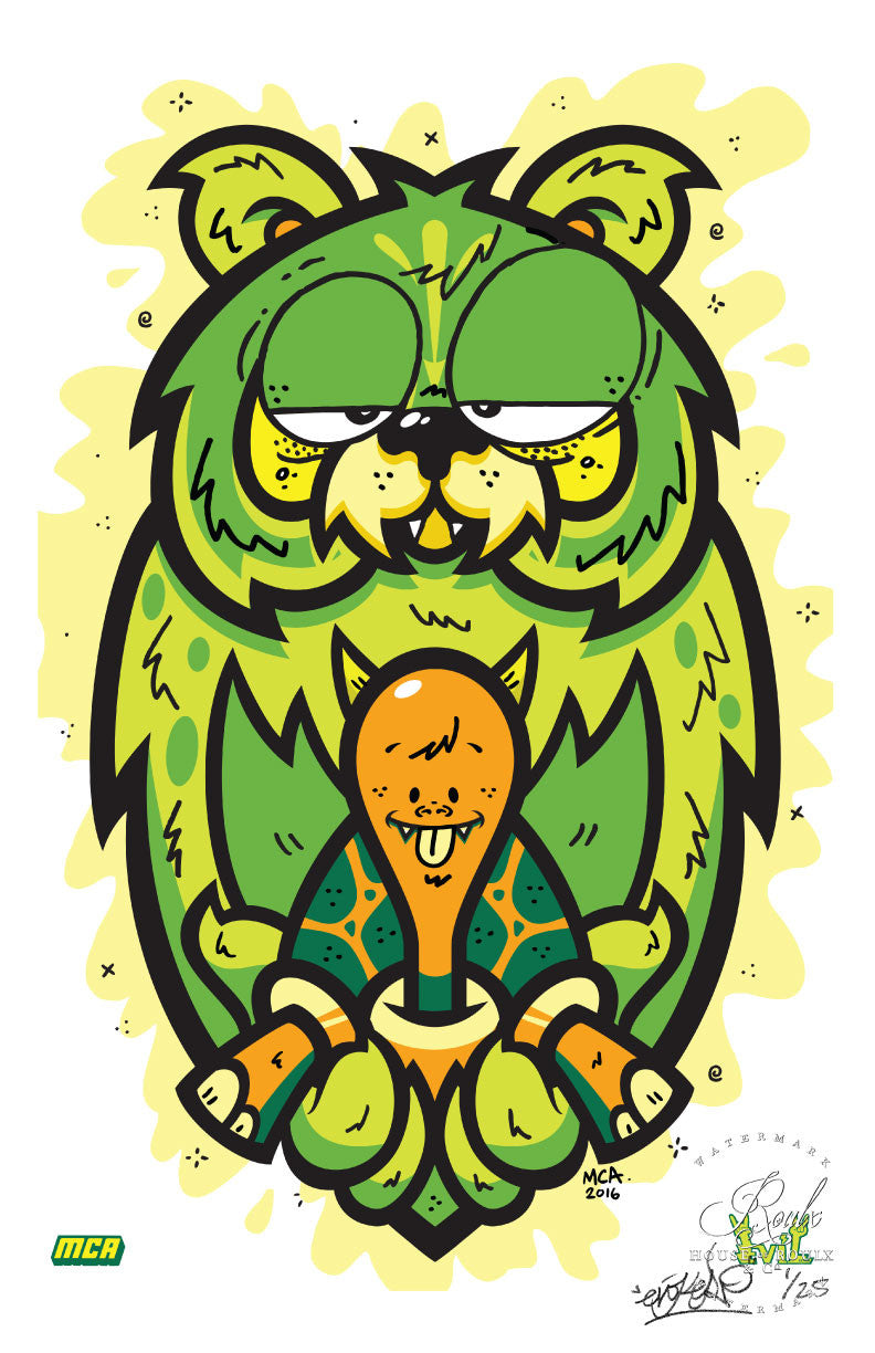 Evoker &quot;Unusual Animal Friends Vol. 2&quot; MCA Remix - Archival Print, Limited Edition of 25, 11 x 17&quot;