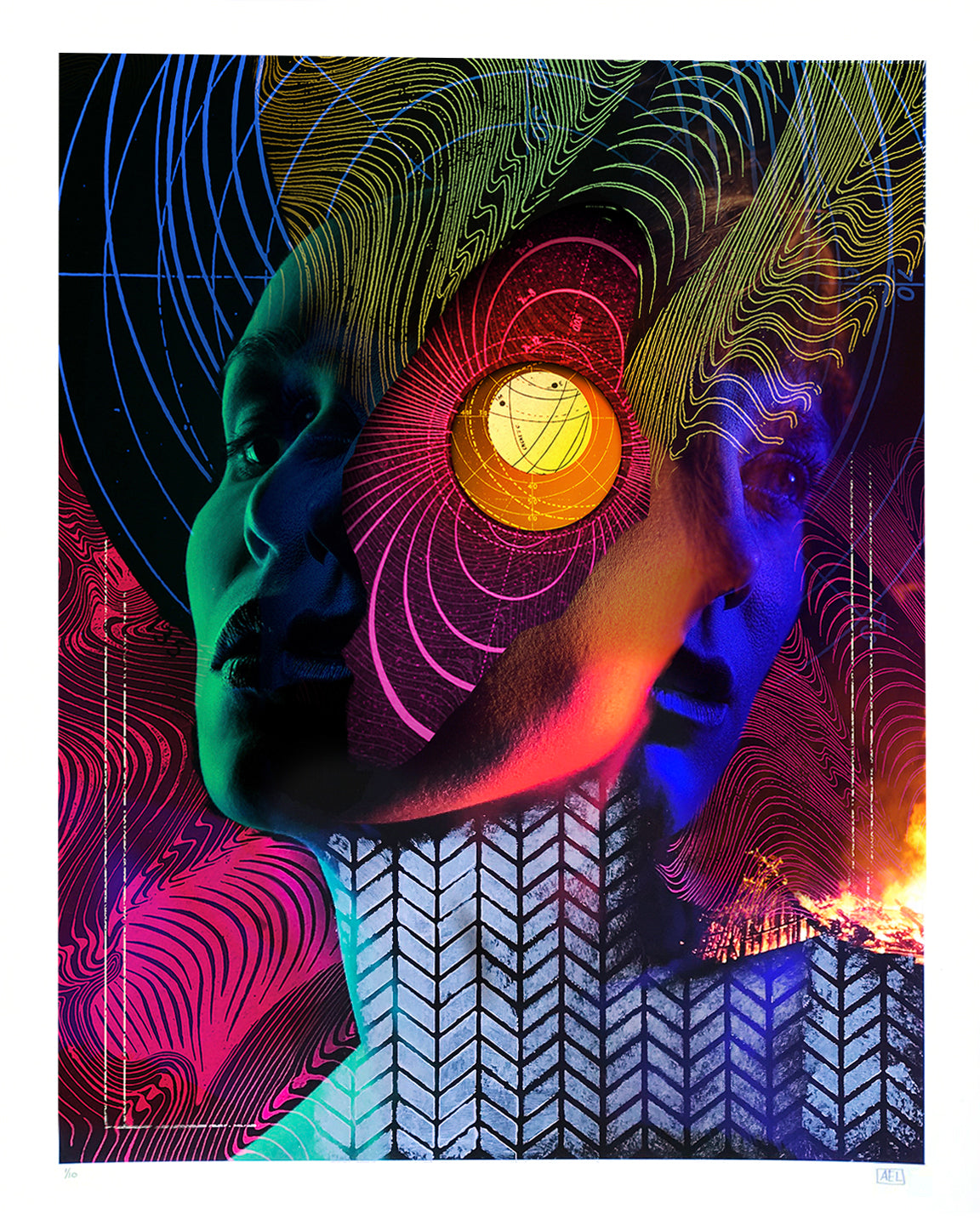 Alex Eckman-Lawn &quot;Pattern&quot; - Hand-Embellished Edition of 10 - 16 x 20&quot;
