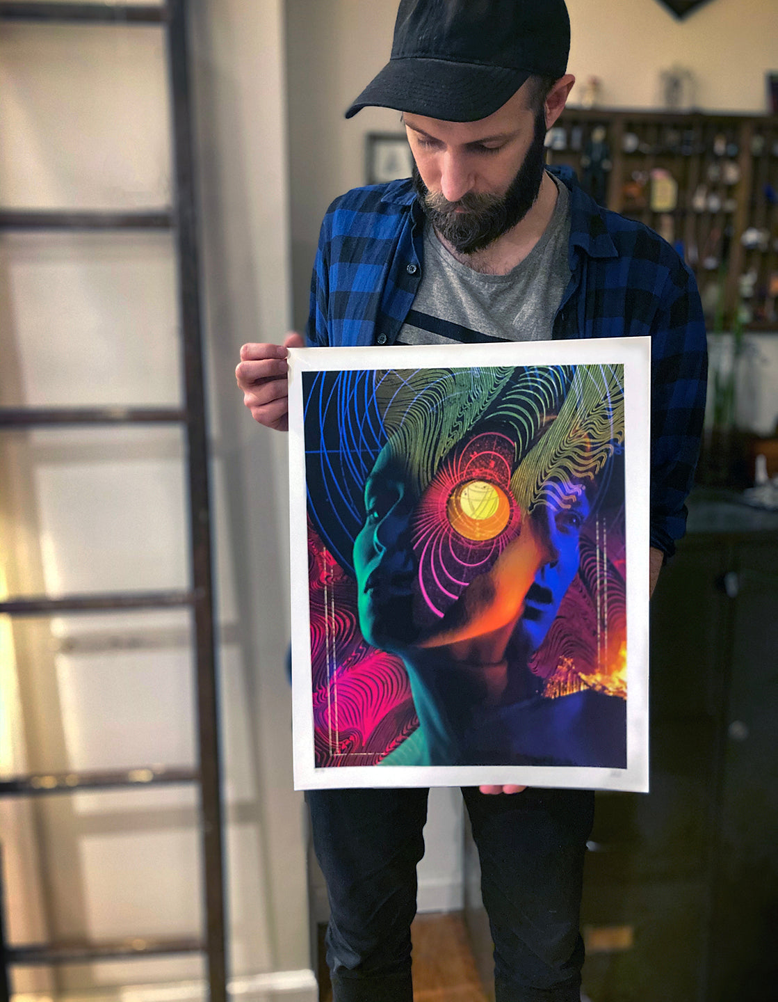 Alex Eckman-Lawn &quot;Pattern&quot; - Hand-Embellished Edition of 10 - 16 x 20&quot;