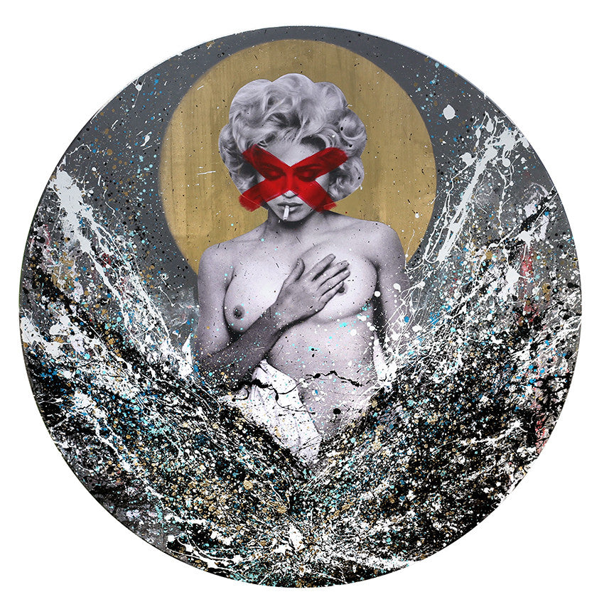 Paul Fresha &quot;Rise of Tides&quot; - Original Painting on Wood - 36 x 36&quot;