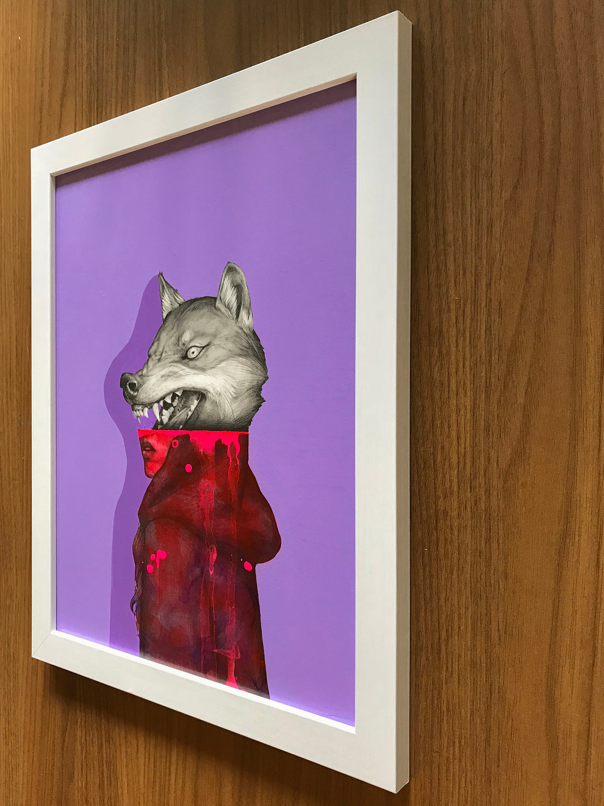 Matt Byle &quot;Little Red&quot; - Original Painting, Framed - 15.5 x 12.5 x .5&quot;