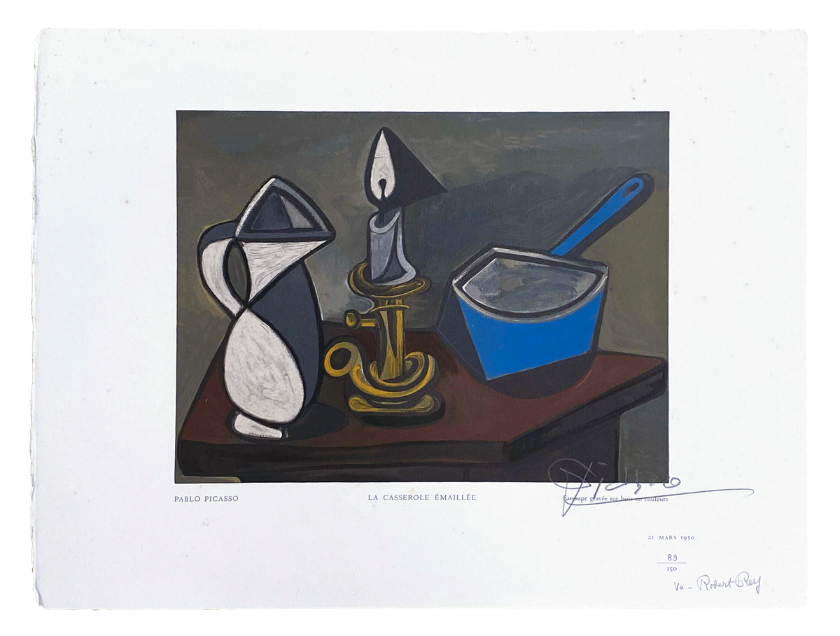 Pablo Picasso - &quot;La Casserole eMaille&quot; - Signed 1950 Robert Rey Print - 18.3 x 14.3&quot;