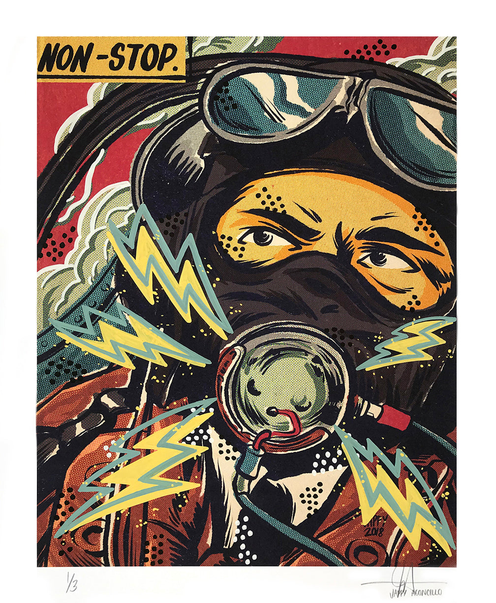Jappy Agoncillo &quot;Non-Stop&quot; - Hand-Embellished Variant, #1/3 - 13 x 17&quot;