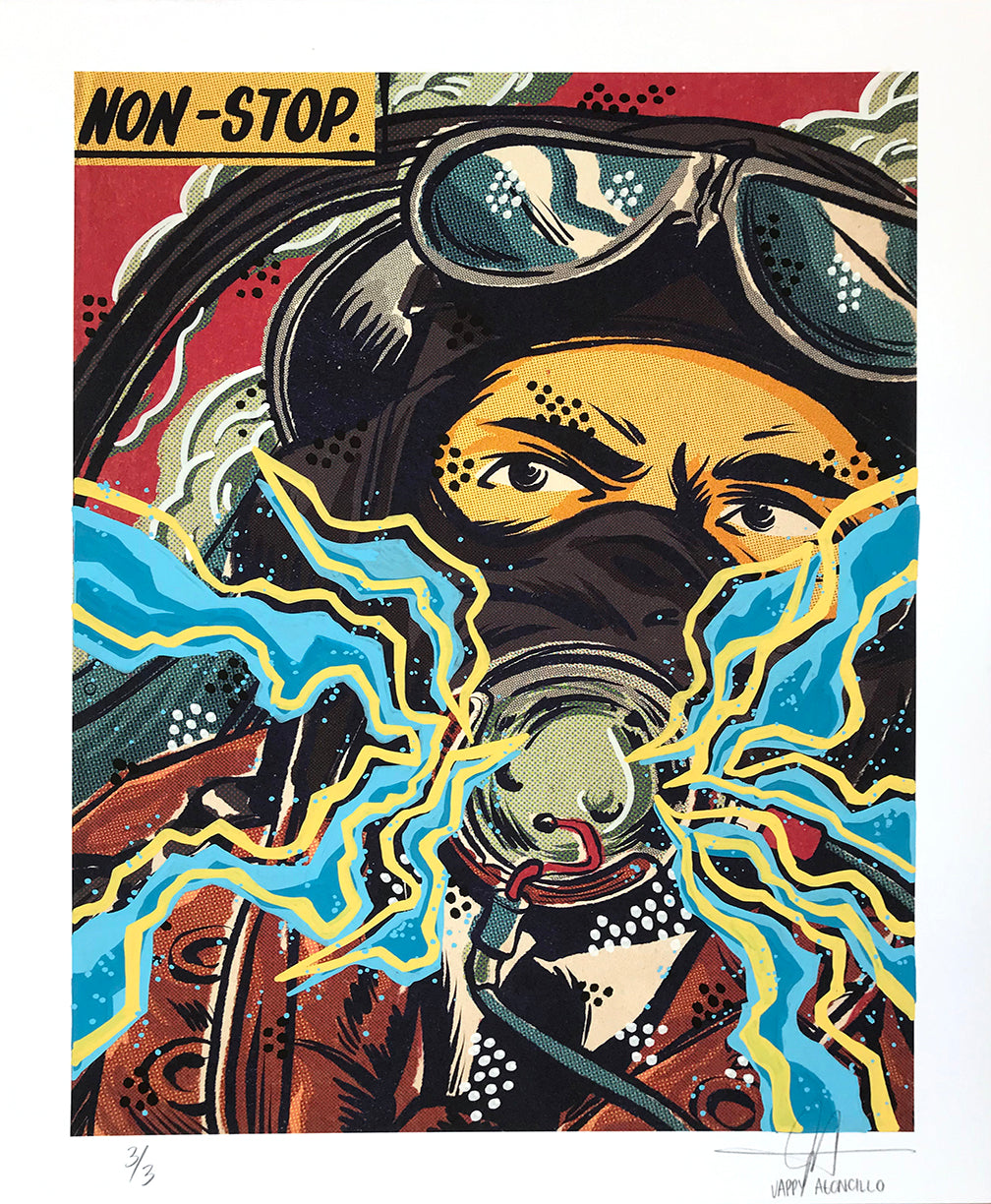 Jappy Agoncillo &quot;Non-Stop&quot; - Hand-Embellished Variant, #3/3 - 13 x 17&quot;