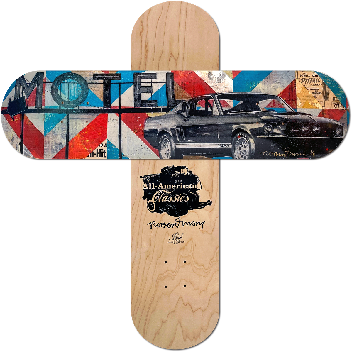 Robert Mars &quot;Pony Car&quot; - Skate Deck, Hand-Embellished Edition of 5