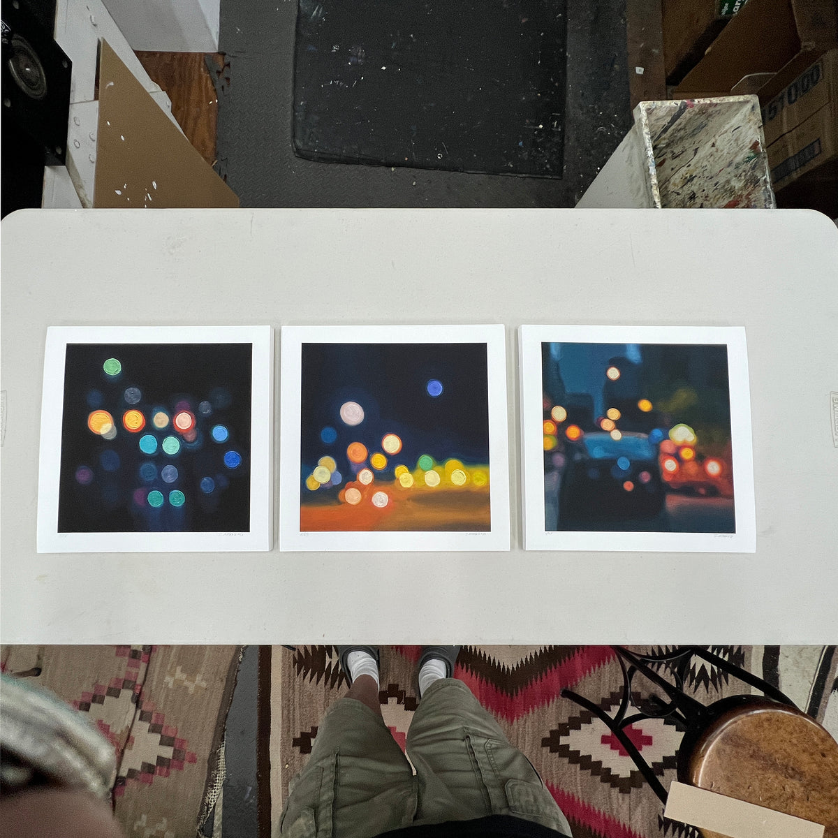 Stephen Magsig - Limited Edition &quot;Citylights&quot; Print Set of 3 - 12 x 12&quot; Each