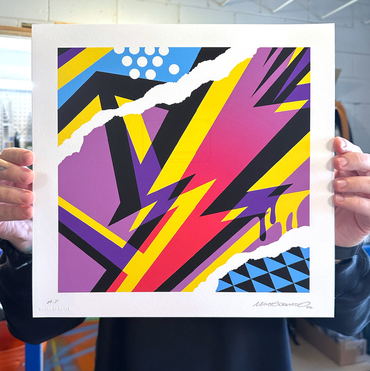 Matt Corrado &quot;Echoes (Purple)&quot; - Archival Print, Limited Edition of 20 - 12 x 12&quot;