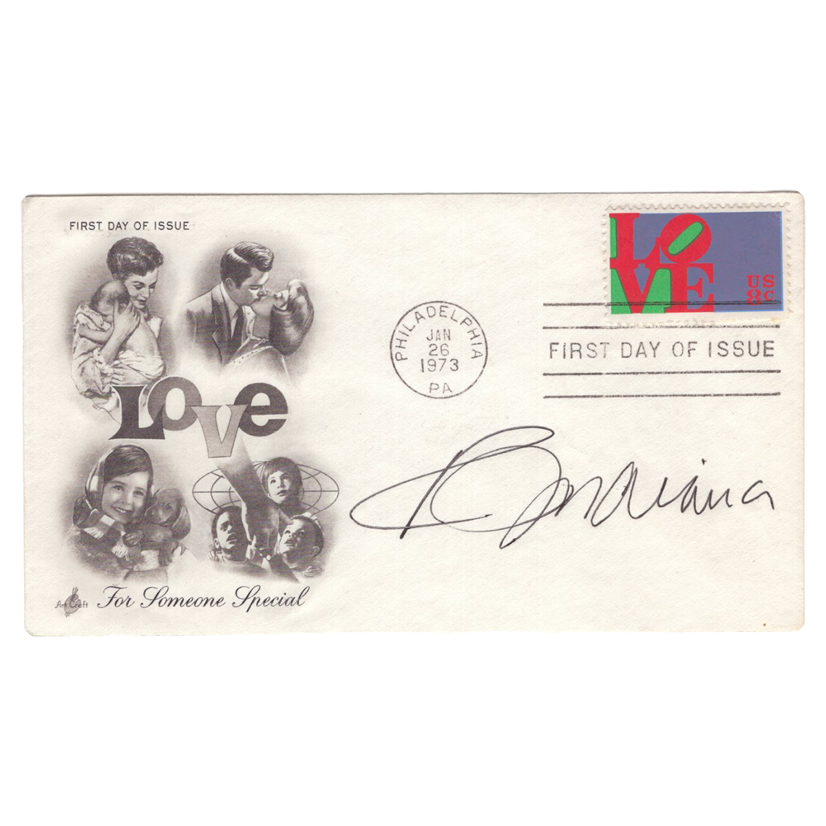 Robert Indiana - Signed &quot;LOVE&quot; First Day Cover - 1973