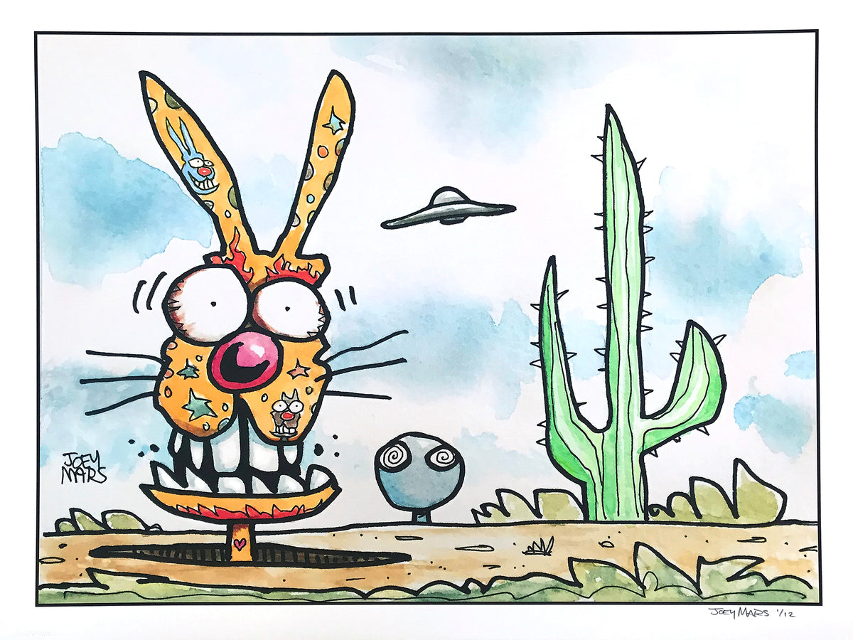 Joey Mars &quot;Encounter with the Tattooed Rabbit&quot; - Archival Print, Limited Edition of 12 - 18 x 24&quot;