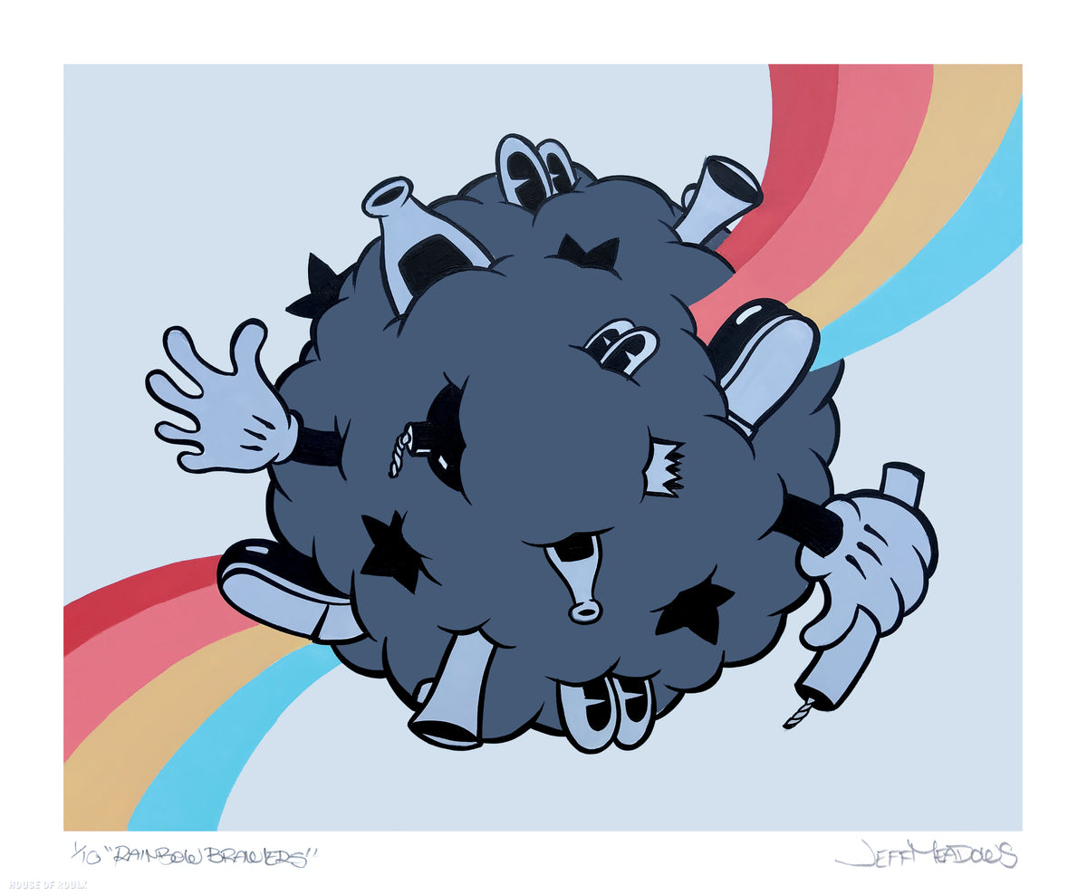 Jeff Meadows &quot;Rainbow Brawlers&quot; - Archival Print, Limited Edition of 10 - 14 x 17&quot;