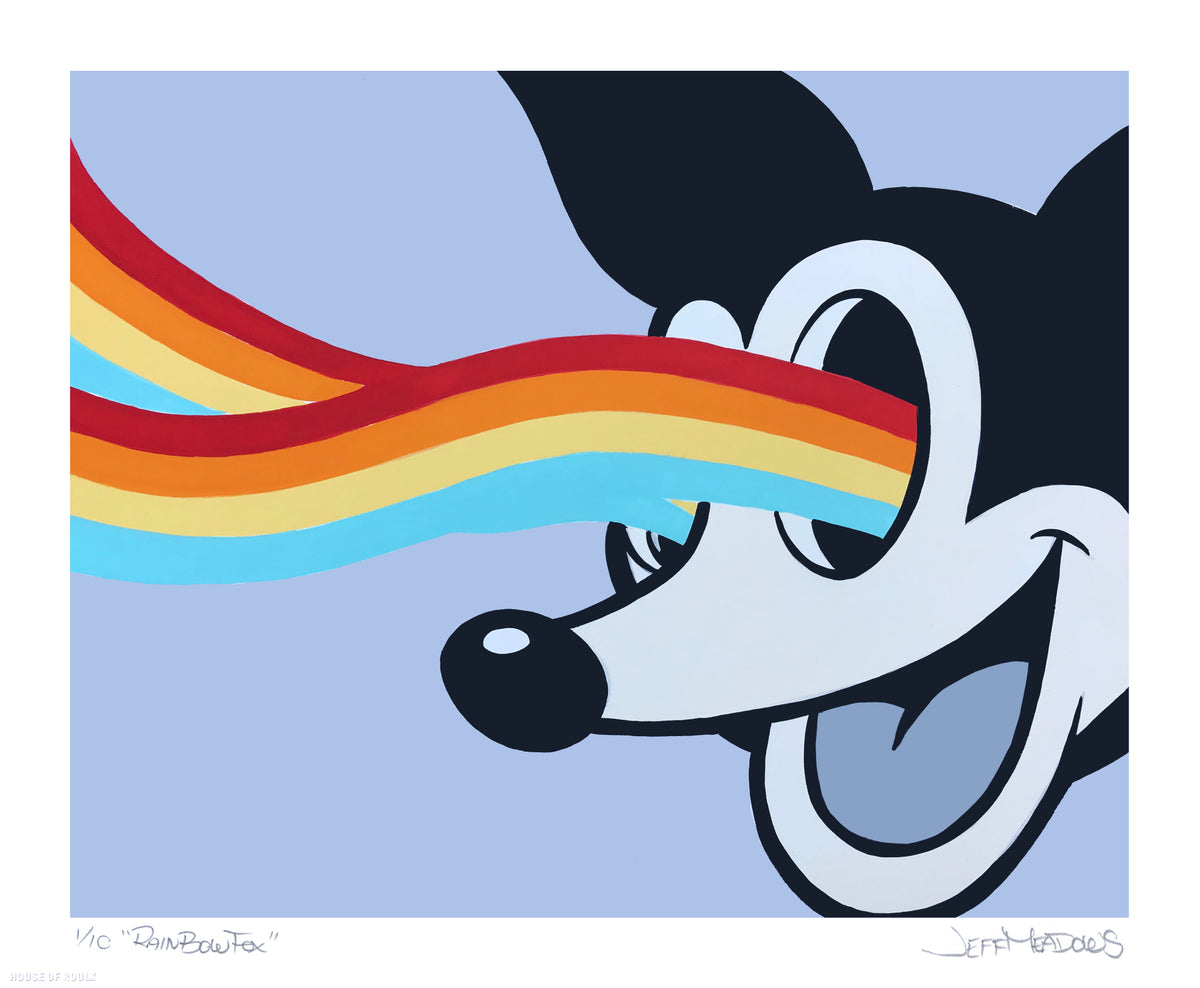 Jeff Meadows &quot;Rainbow Fox&quot; - Archival Print, Limited Edition of 10 - 14 x 17&quot;