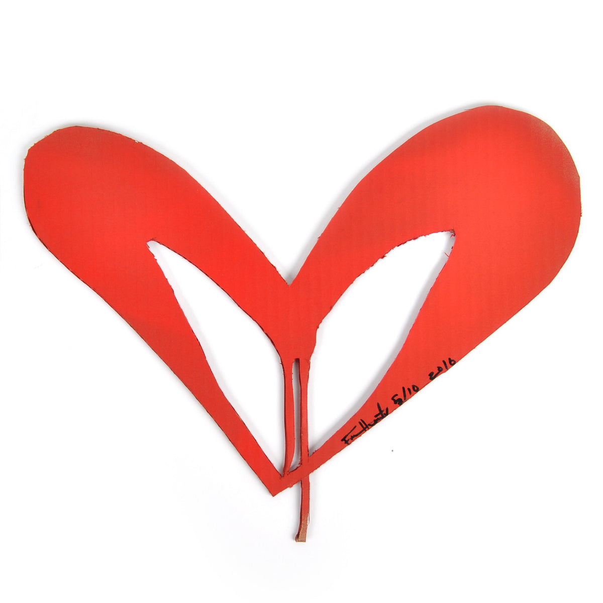 Free Humanity &quot;Red Heart - Single&quot; - Hand-Painted Cardboard Cut Out