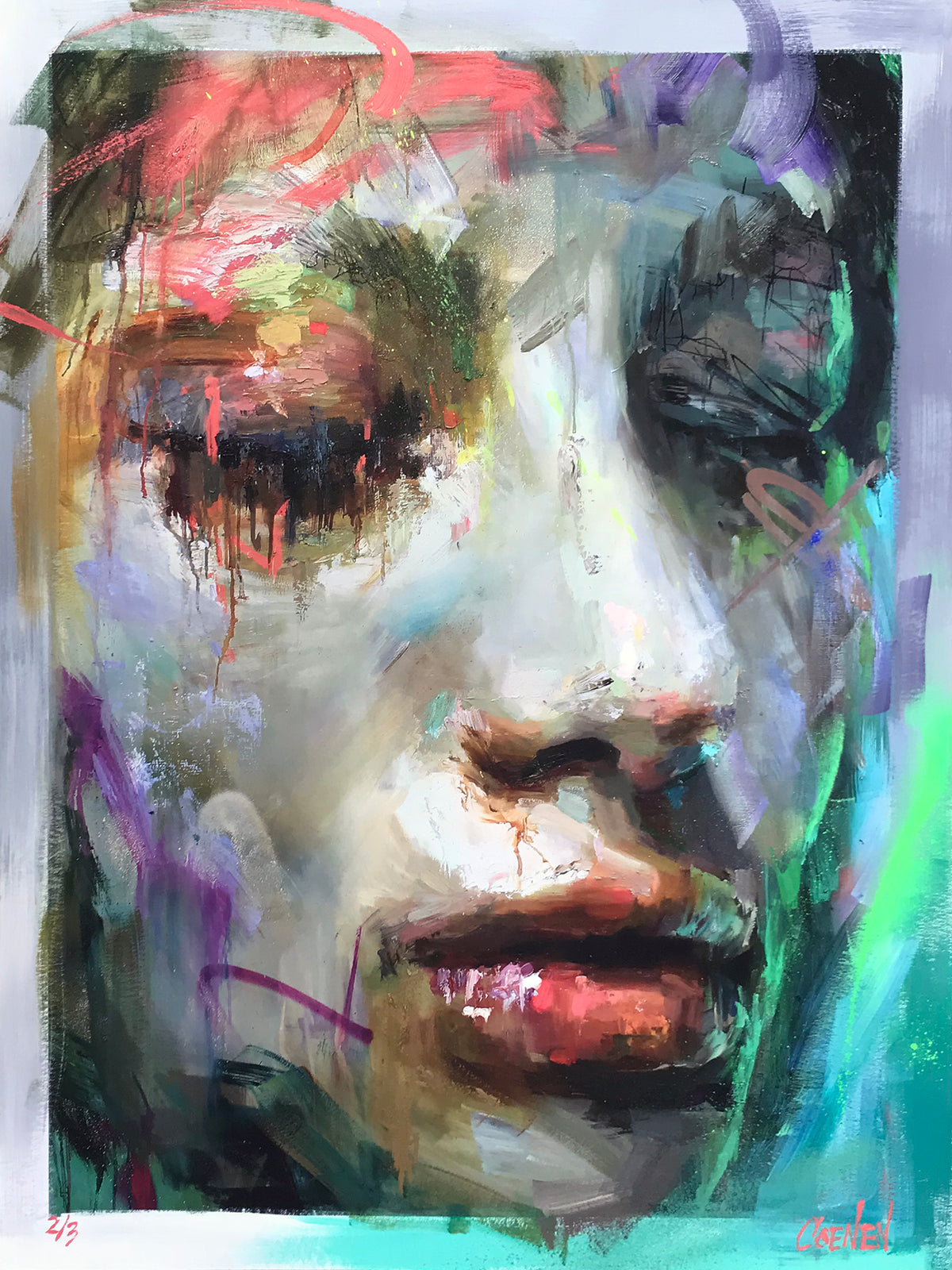 Danielle Coenen &quot;Reverie&quot; - Hand-Embellished Unique Variant, #2/3 - 18 x 24&quot;