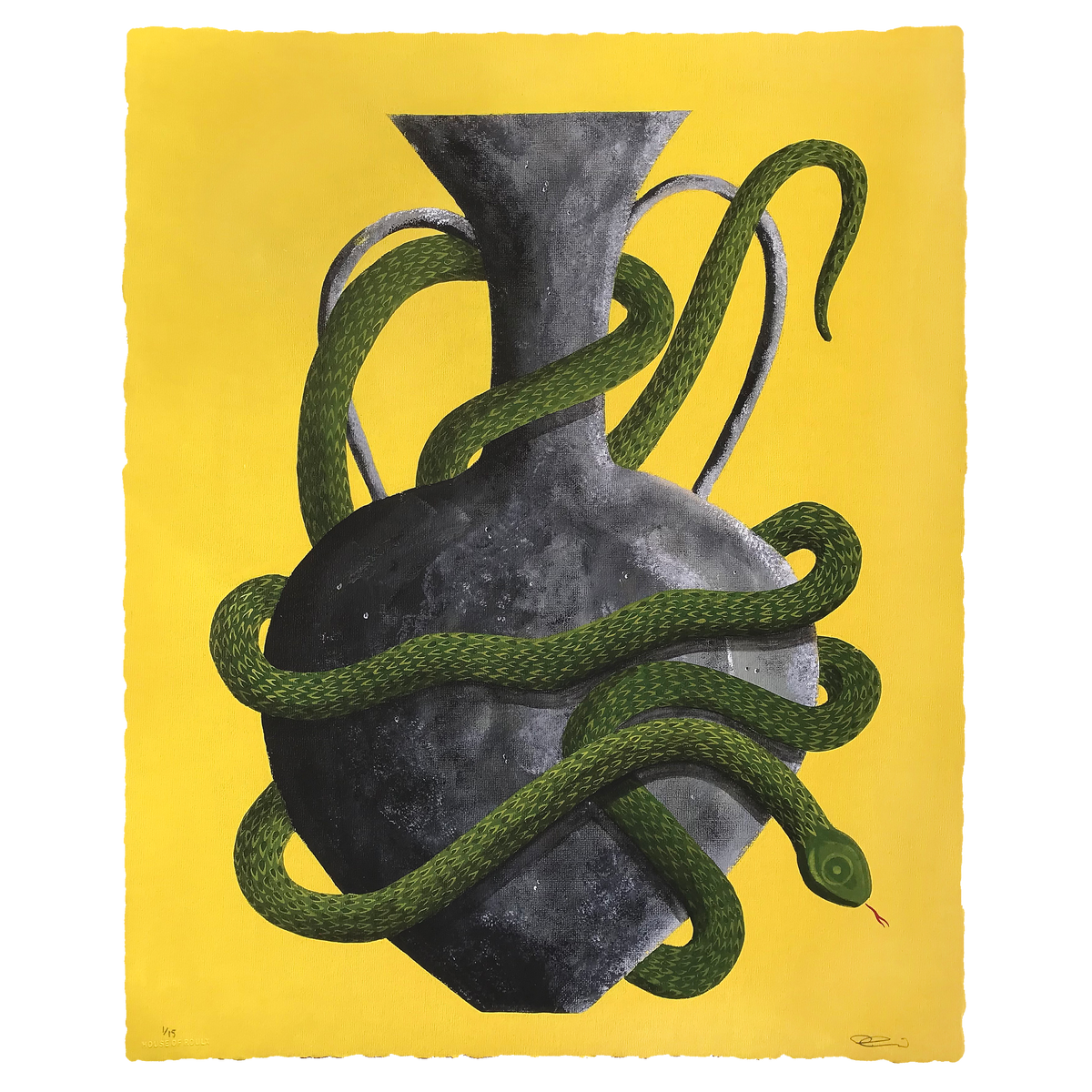 Rich Cali &quot;Cement Vessel w Snake 2&quot; - Archival Print, Limited Edition of 15 - 16 x 20&quot;