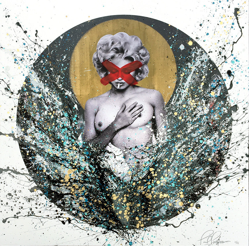 Paul Fresha &quot;Rise of Tides&quot; - Hand-Embellished Unique Print, #2/5 - 22 x 22&quot;
