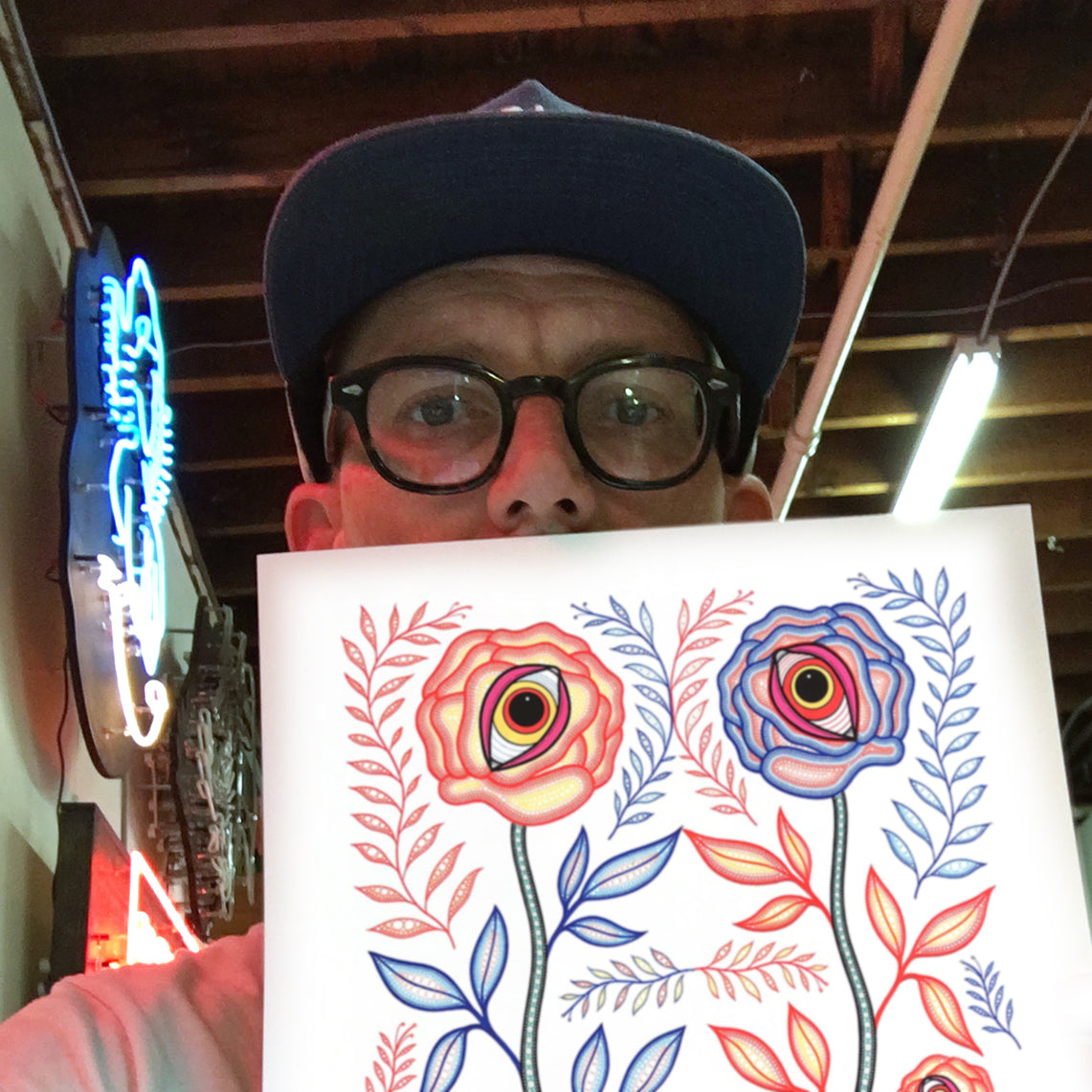 Bonethrower - &quot;Eye Roses&quot; - Archival Print, Limited Edition of 40 - 14 x 17&quot;