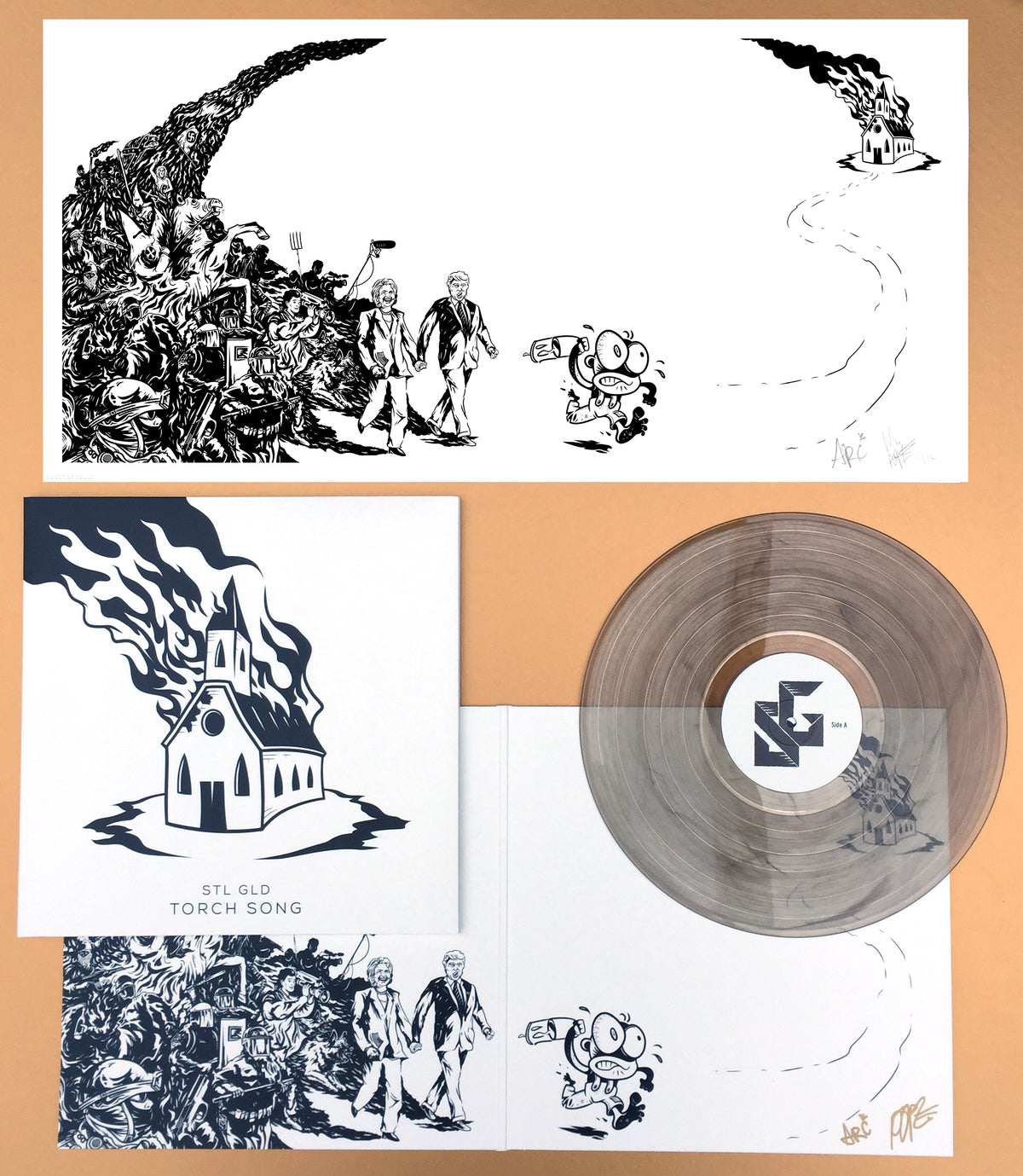 STL GLD  &quot;Torch Song&quot;- Signed Print and Vinyl Album Bundle