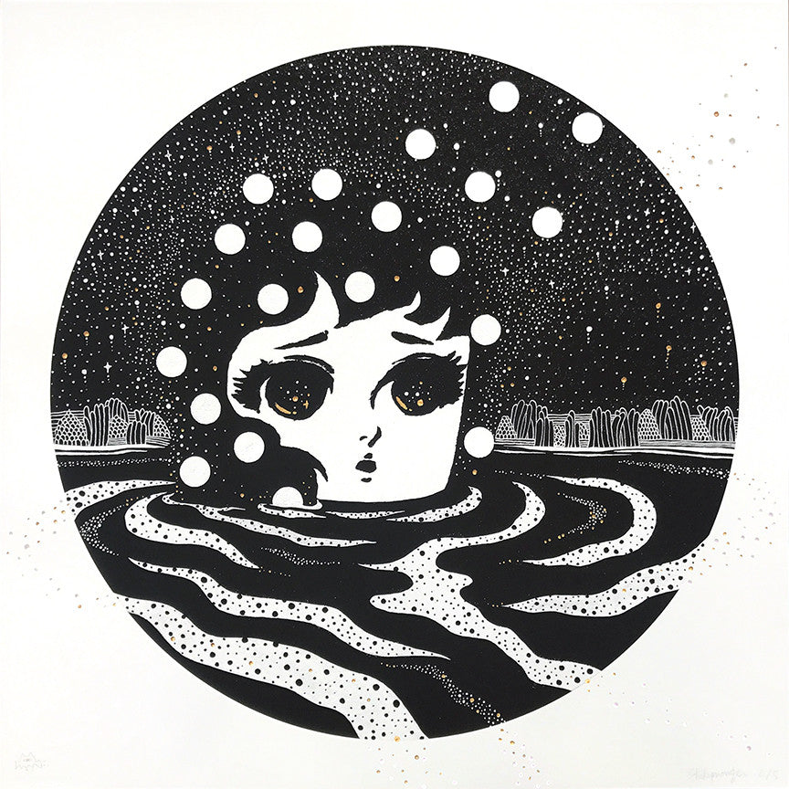 Stickymonger &quot;Sand-Wind&quot;  - Hand-Embellished Unique Print, #2/5
