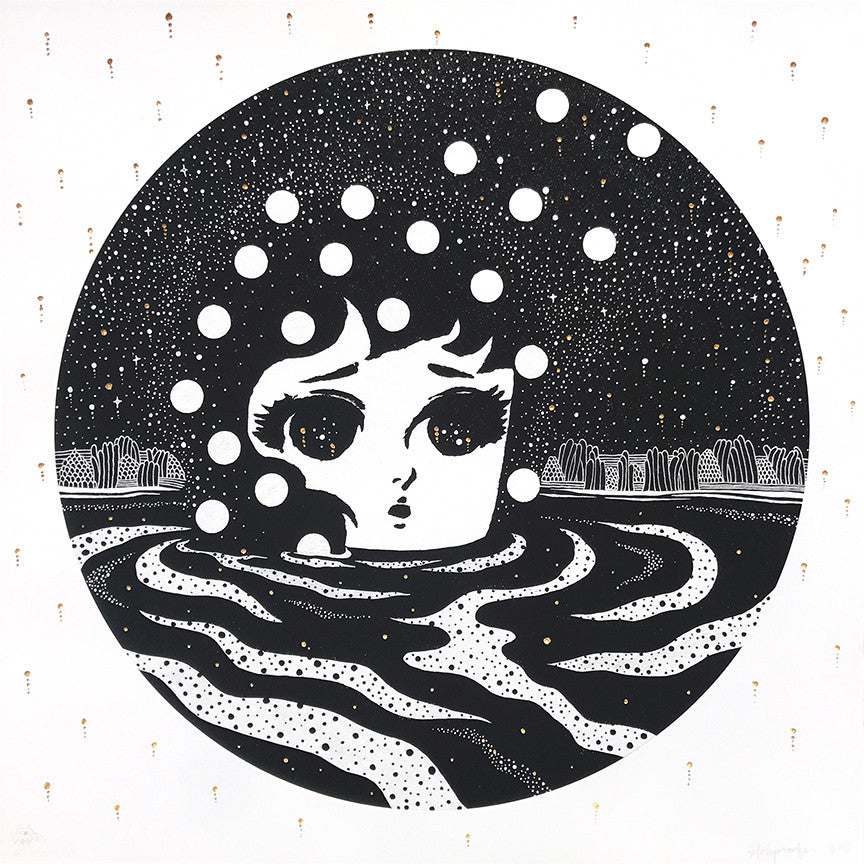 Stickymonger &quot;Sand-Wind&quot; - Hand-Embellished Unique Print, #3/5