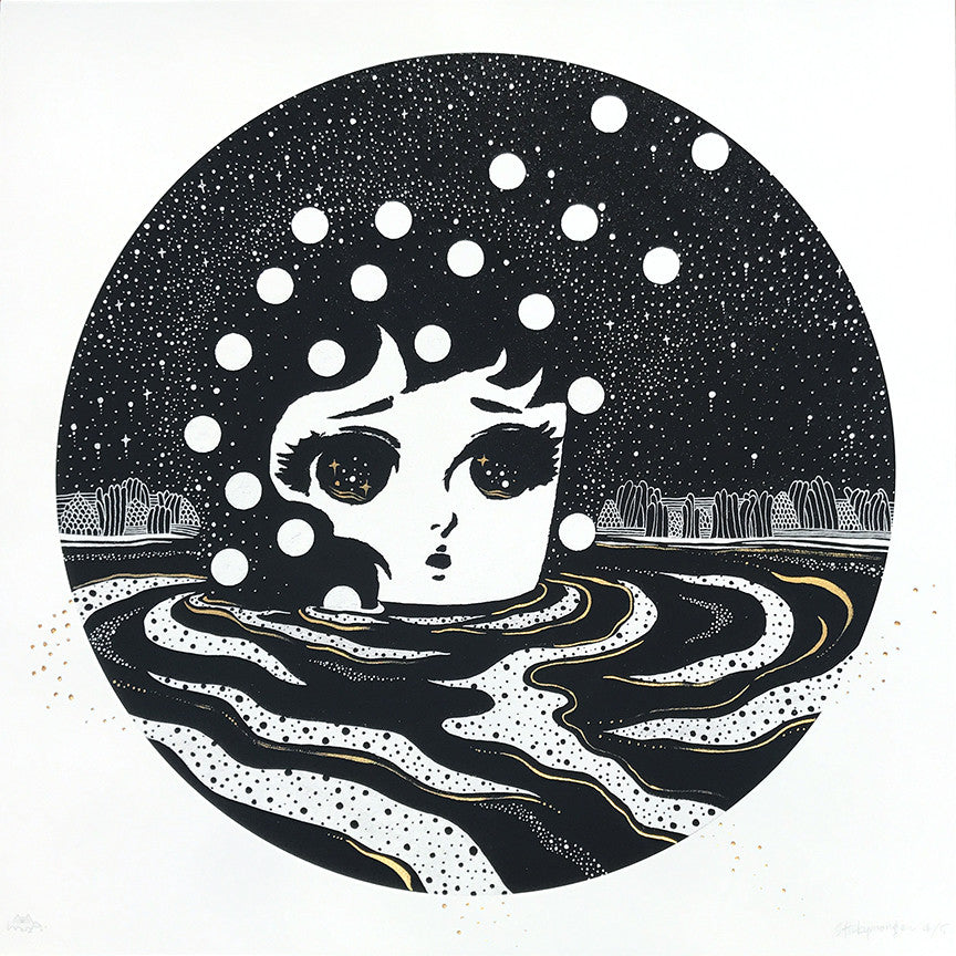 Stickymonger &quot;Sand-Wind&quot; - Hand-Embellished Unique Print, #4/5
