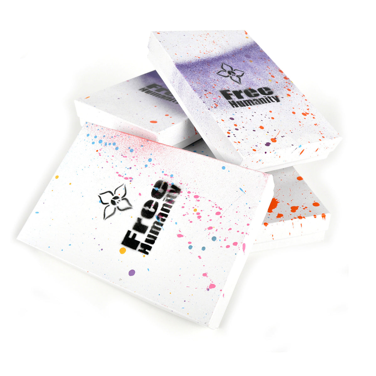 Free Humanity &quot;Hepburn&#39;s Humanity&quot; - Silk Shawl and 3 Print Hand-Embellished Box Set