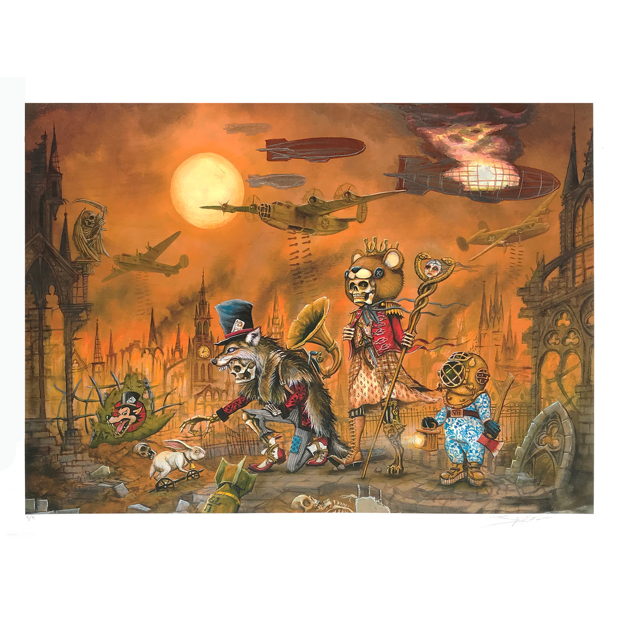 Joe Vollan - &quot;Summer Scavengers&quot; - Hand-Embellished Edition of 5 - 18 x 24&quot;