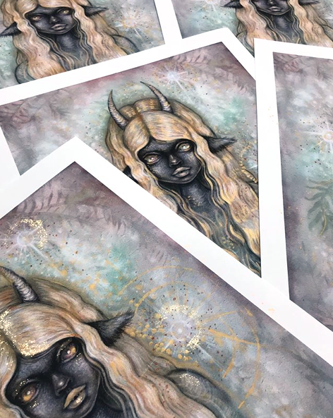 Brett Manning &quot;Lilith&quot; - Hand-Embellished Edition of 5 - 14 x 17&quot;