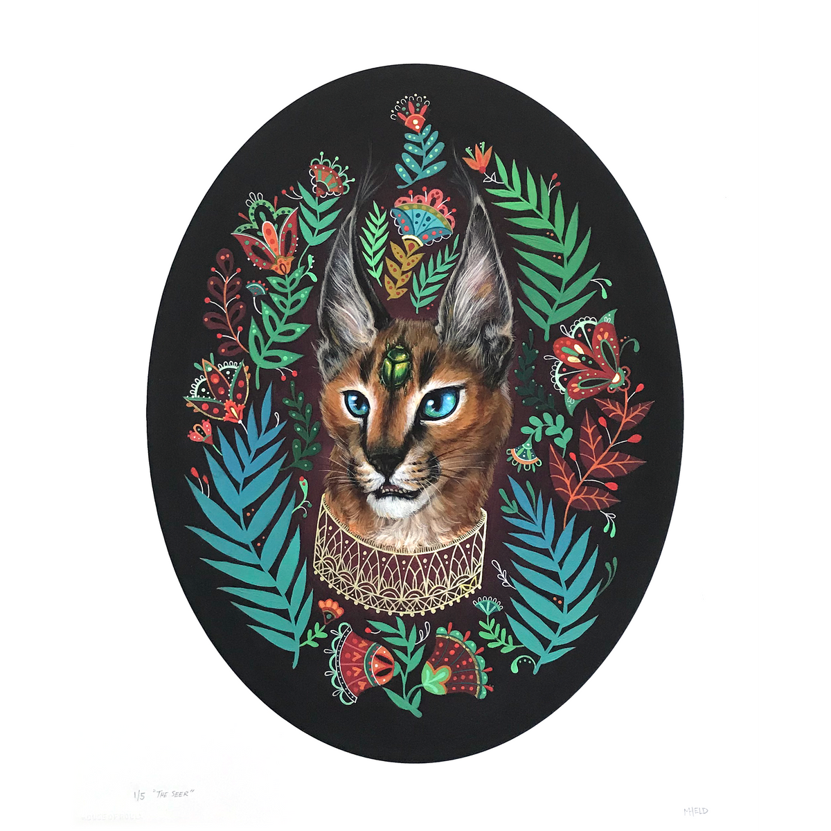 Maryann Held &quot;The Seer&quot; - Hand-Embellished Edition of 5 - 14 x 17&quot;