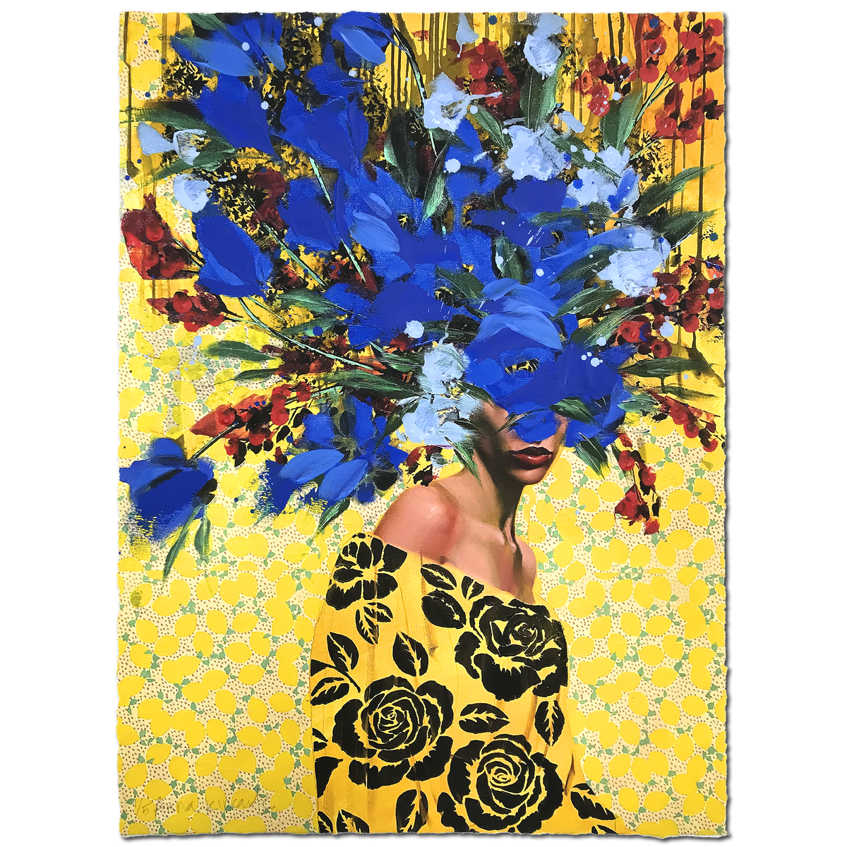 Anna Kincaide &quot;Shades of Yellow&quot; - Hand-Embellished Edition of 5 - 18 x 24&quot;