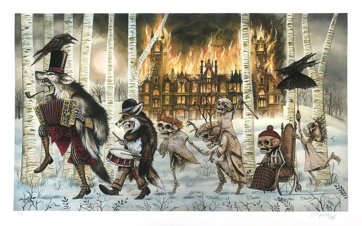 Joe Vollan &quot;So Long Shady Acres&quot; - Hand-Embellished Edition of 3 - 15 x 24&quot;