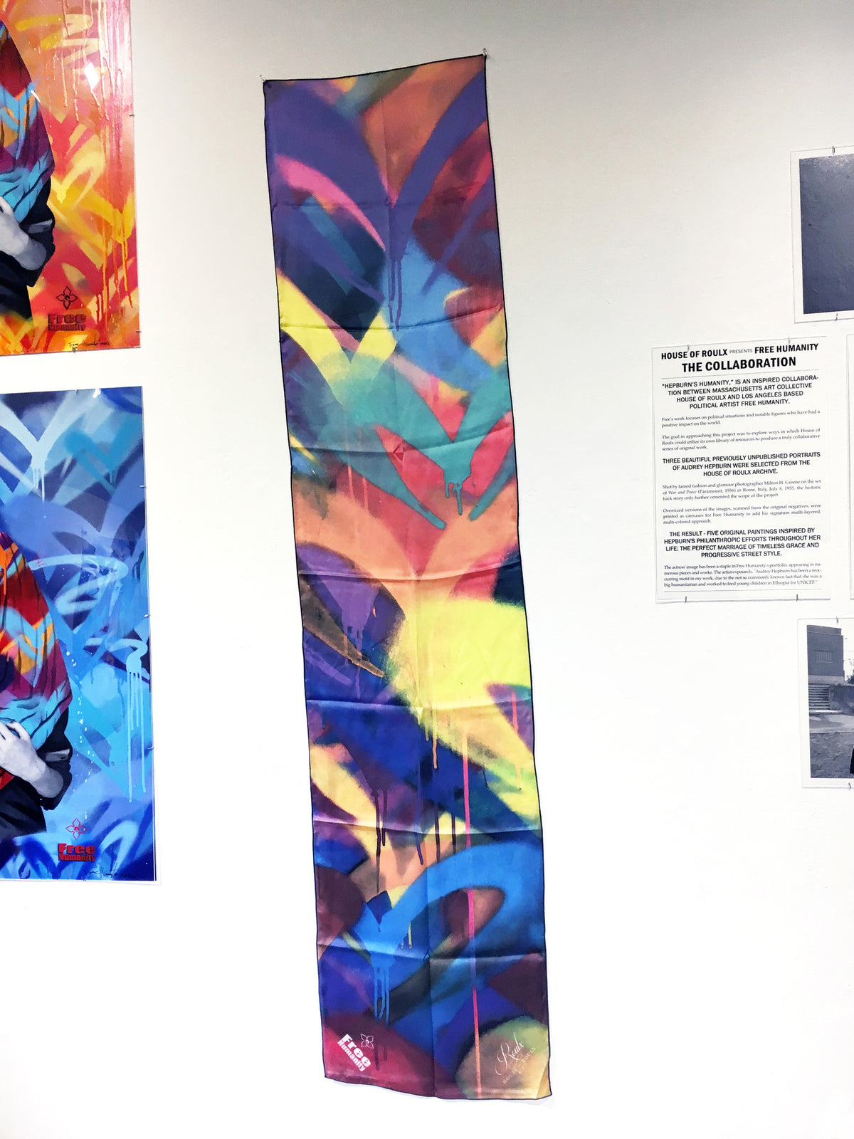 Free Humanity &quot;Hepburn&#39;s Humanity&quot; - Silk Shawl and 3 Print Hand-Embellished Box Set