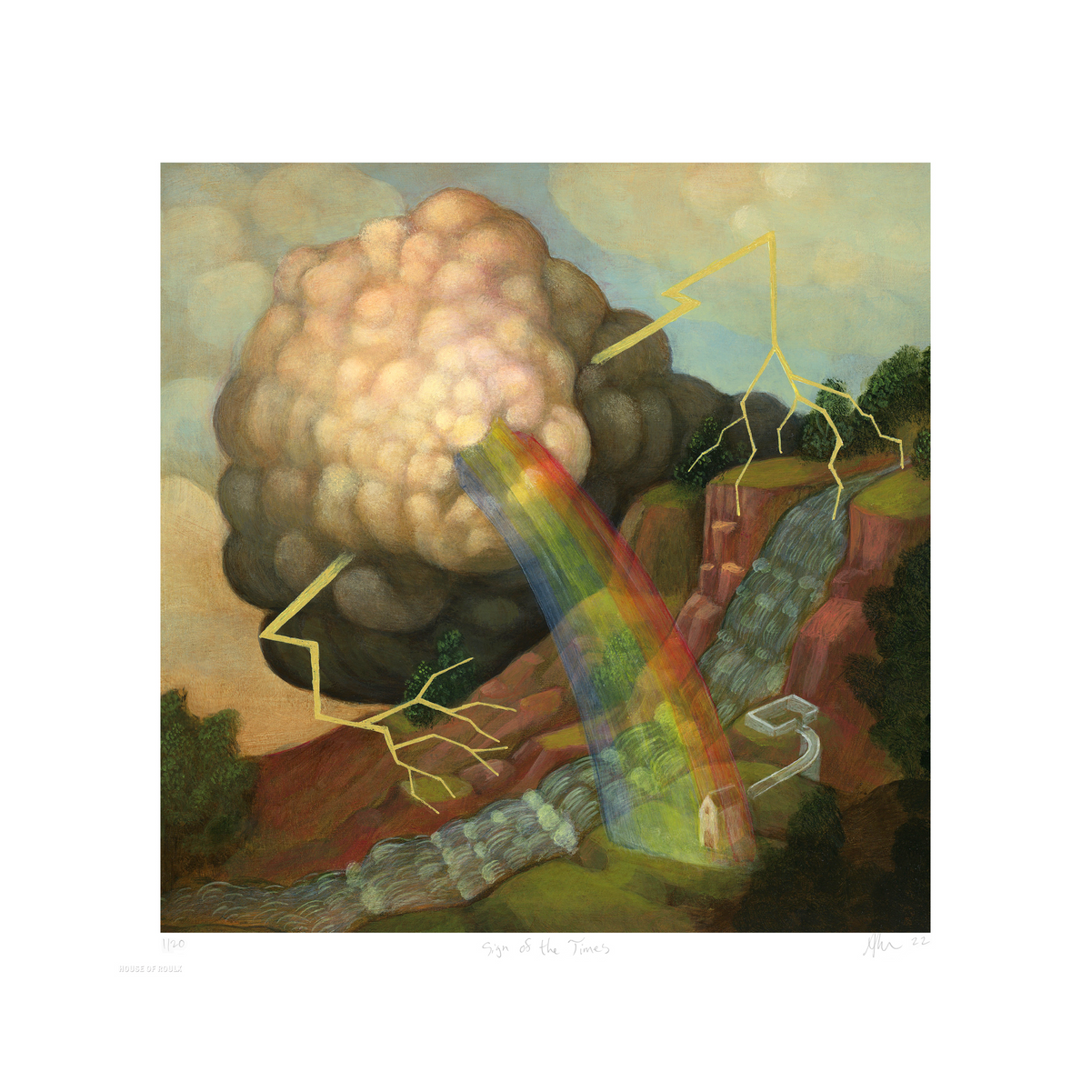 Alex Kuno &quot;Sign of the Times&quot; - Archival Print, Limited Edition of 20 - 12 x 12&quot;