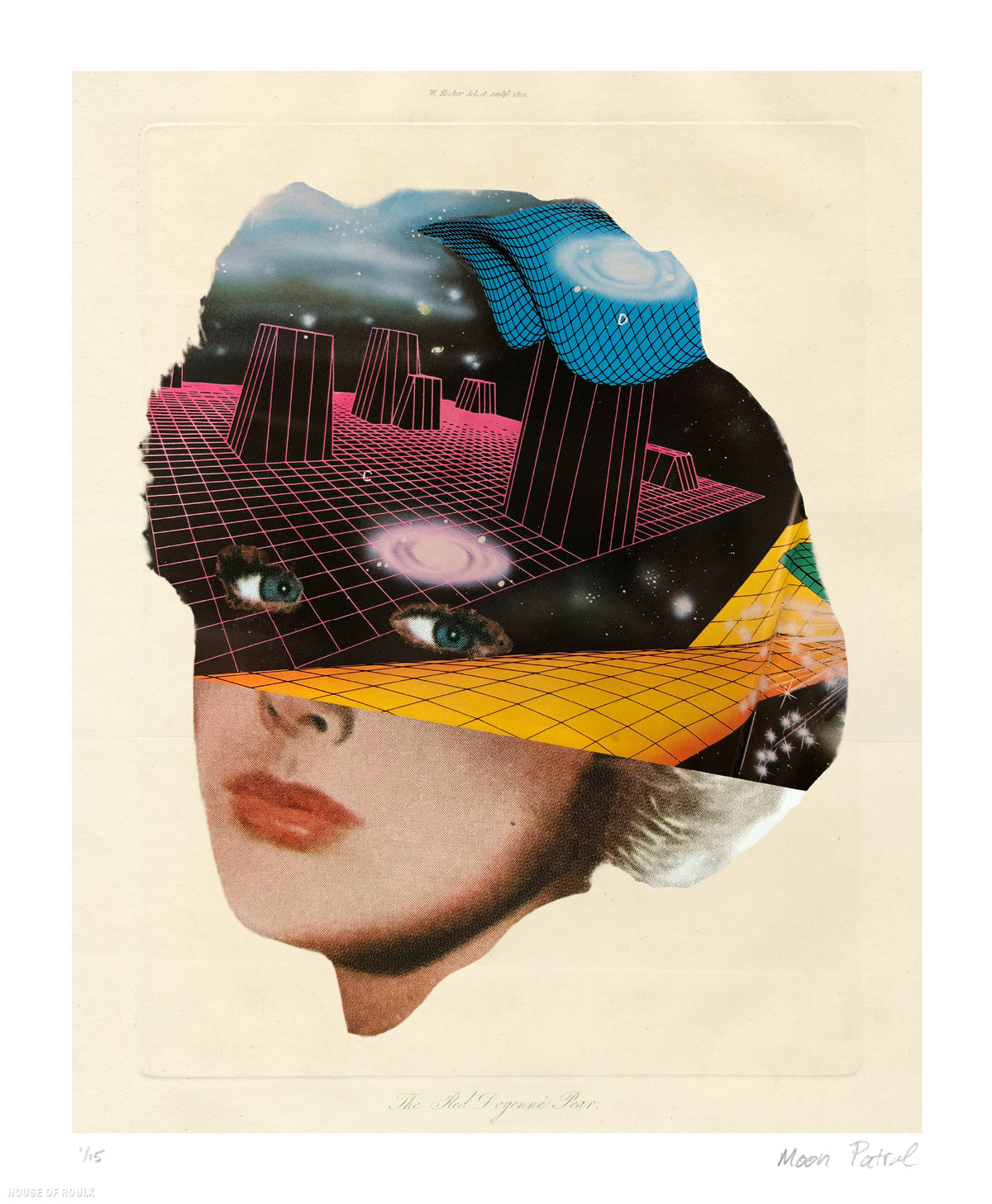 Moon Patrol &quot;Simple Head&quot; - Archival Print, Limited Edition of 15 - 14 x 17&quot;
