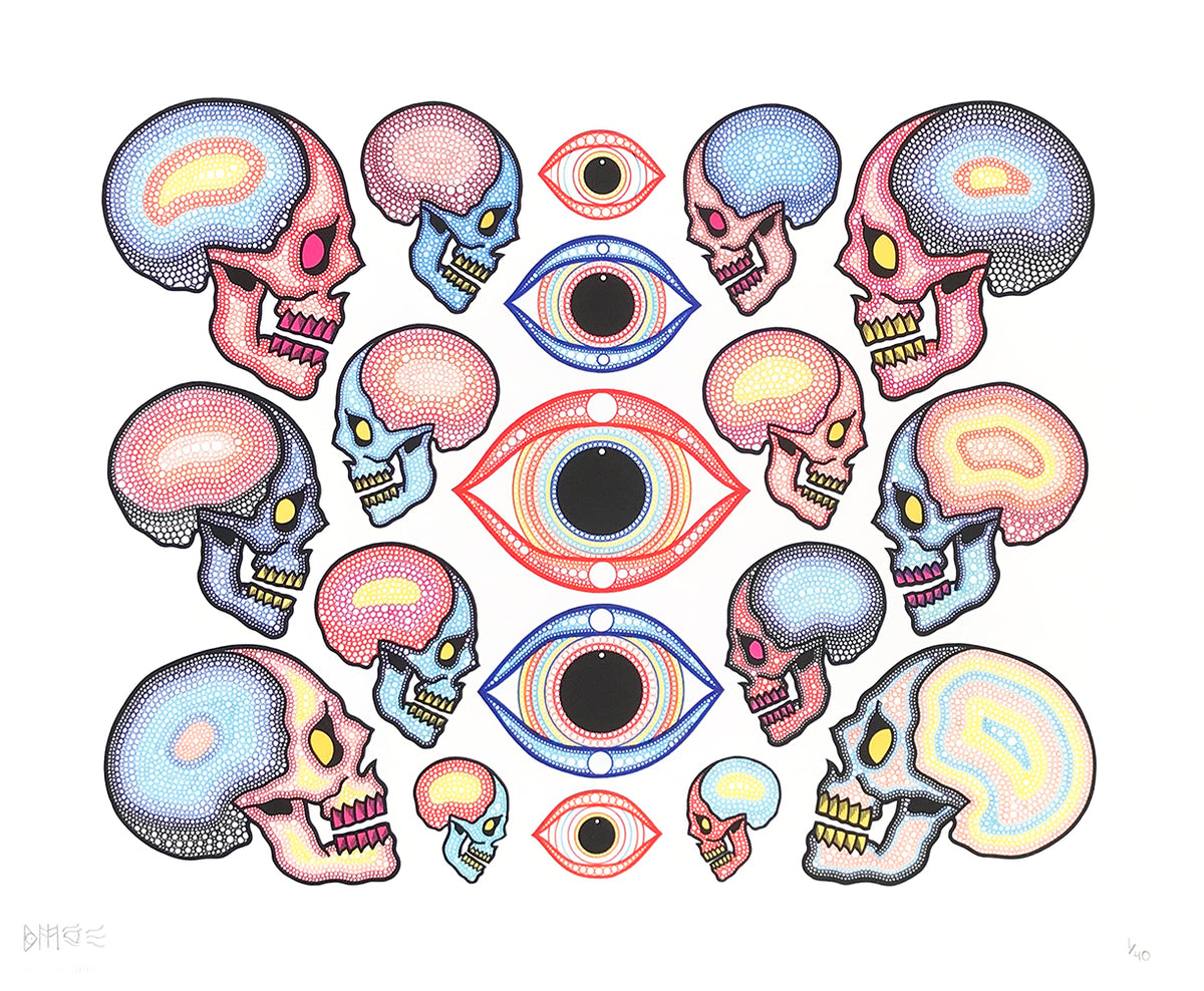 Bonethrower - &quot;Skull Eyes&quot; - Archival Print, Limited Edition of 40 - 14 x 17&quot;