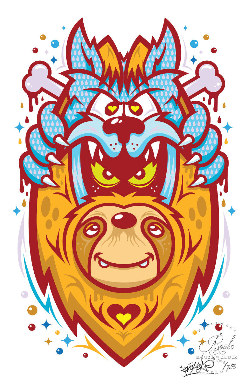 Evoker &quot;Unusual Animal Friends Vol. 1 &quot; Eyeformation Remix - Archival Print, Limited Edition of 25, 11 x 17&quot;