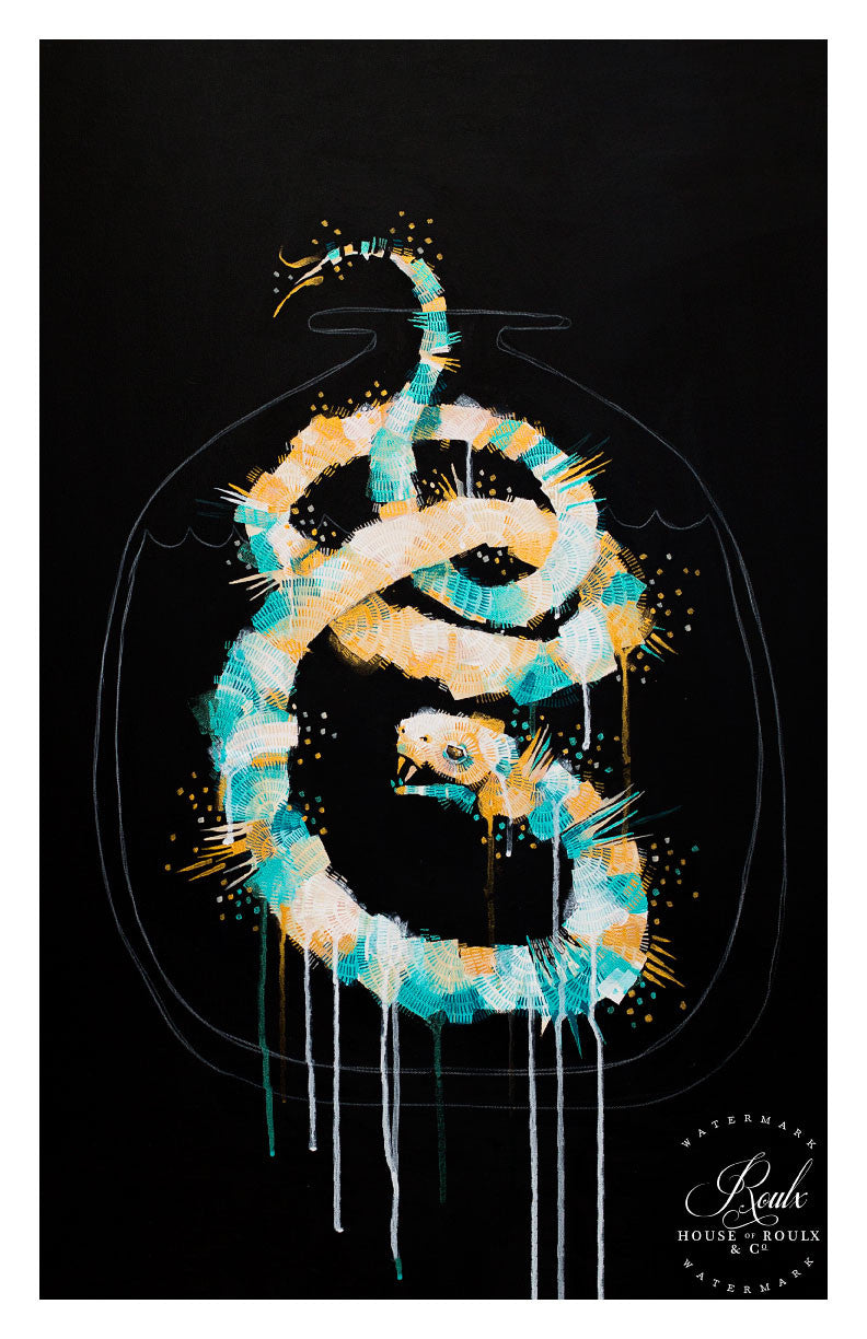 Michael Cain / Gnashing Teeth &quot;Poison Jars - Sea Snake&quot; - Archival Print