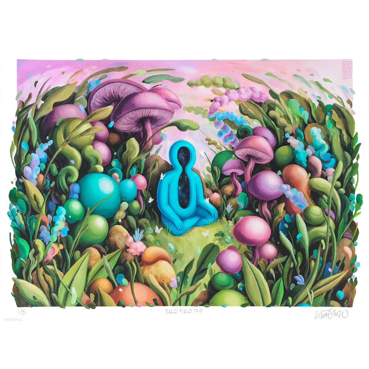 Wingchow &quot;Solo Field Trip&quot; - Hand-Embellished Edition of 5 - 18 x 24&quot;