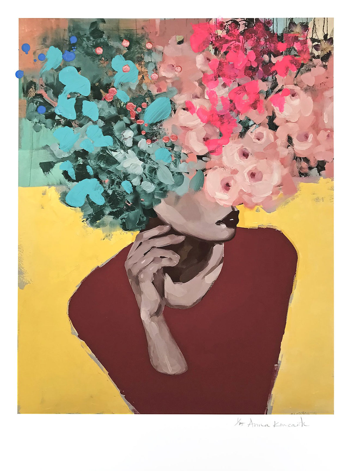 Anna Kincaide &quot;Something About You I&quot; - Hand-Embellished Unique Variant, Edition of 5 - 18 x 24&quot;