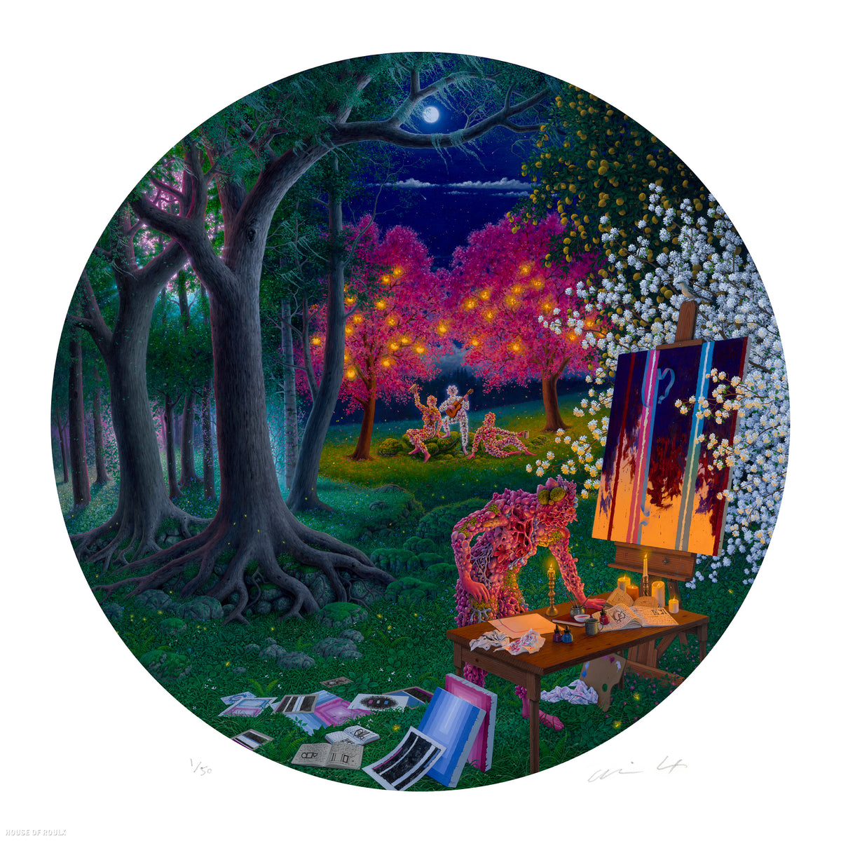 Adrian Cox &quot;The Origin of the Specters (Part I)&quot; - Archival Print, Edition of 50 - 17 x 17&quot;