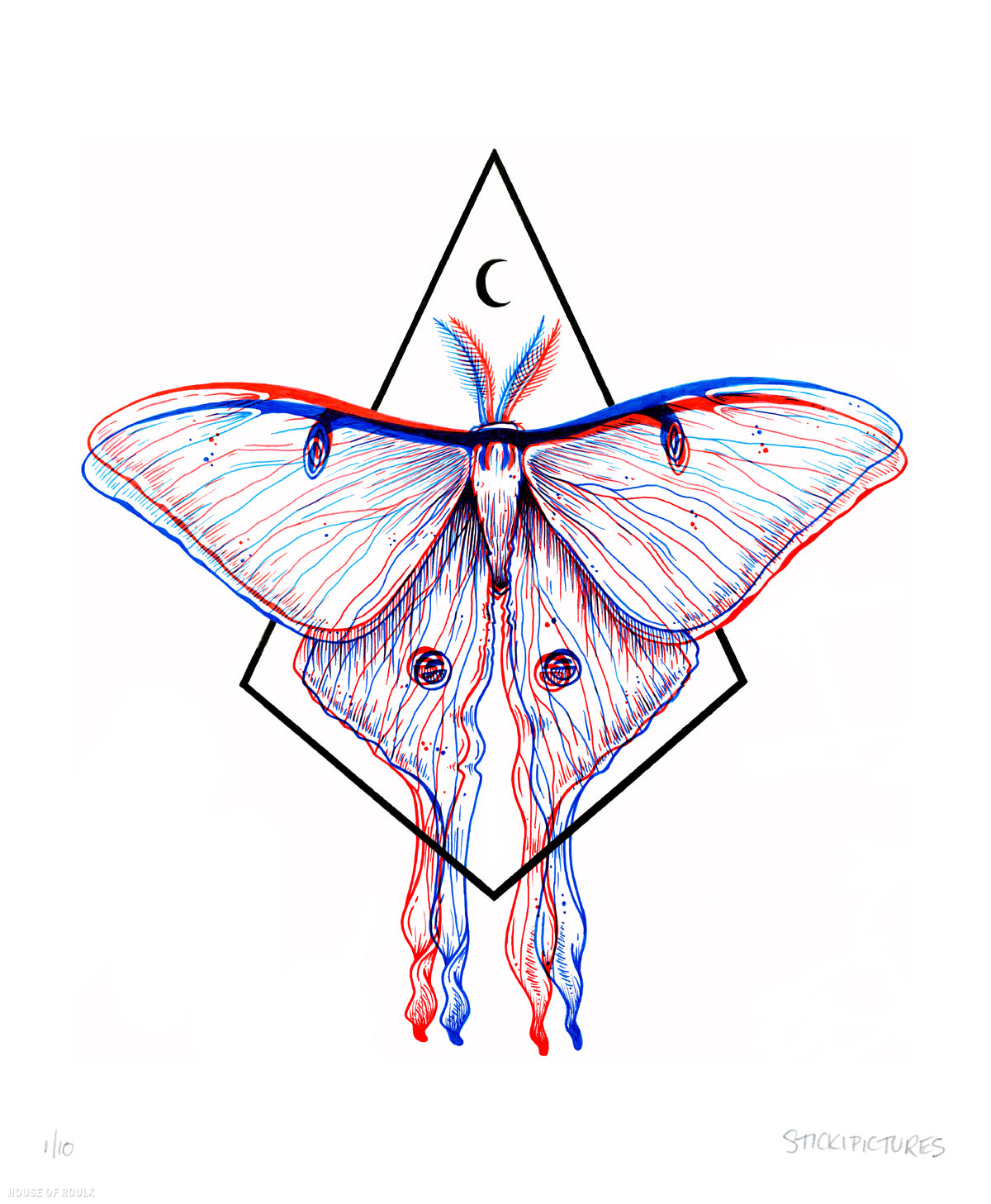 Stickipictures &quot;Actius Luna&quot; - Archival Print, Limited Edition of 10 - 14 x 17&quot;