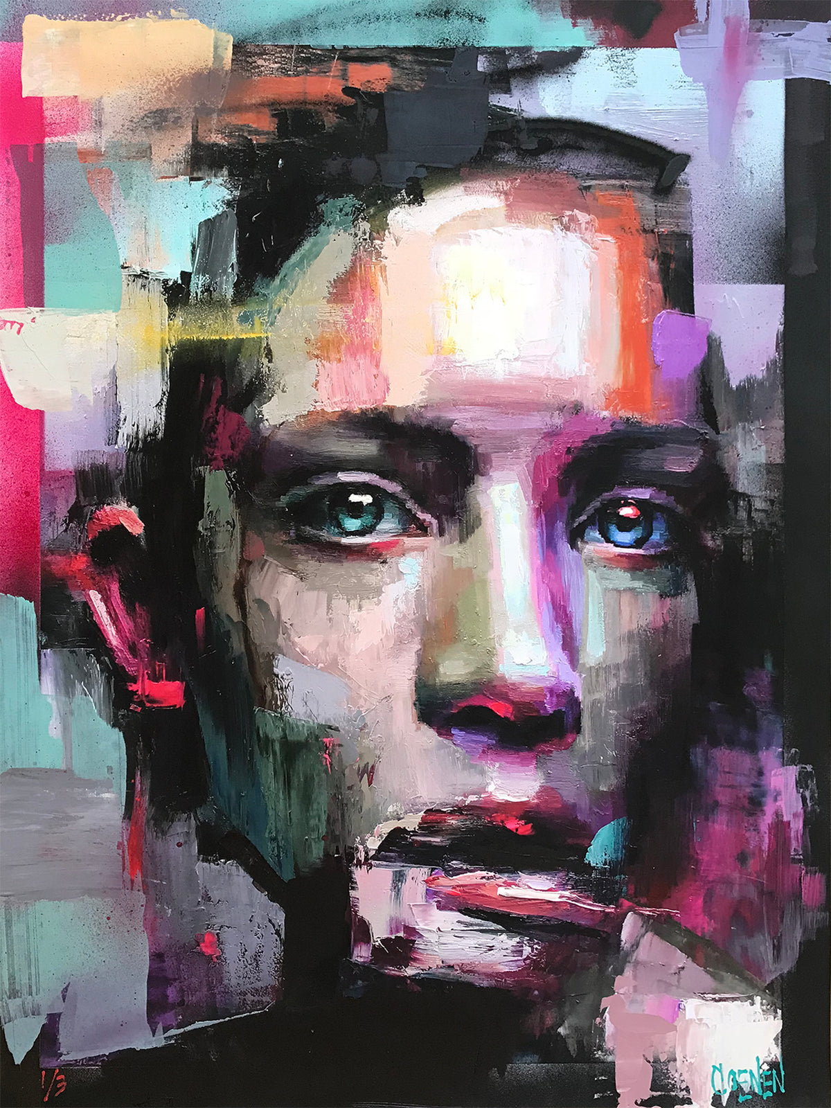 Danielle Coenen &quot;Stutter&quot; - Hand-Embellished Variant, #1/3 - 18 x 24&quot;