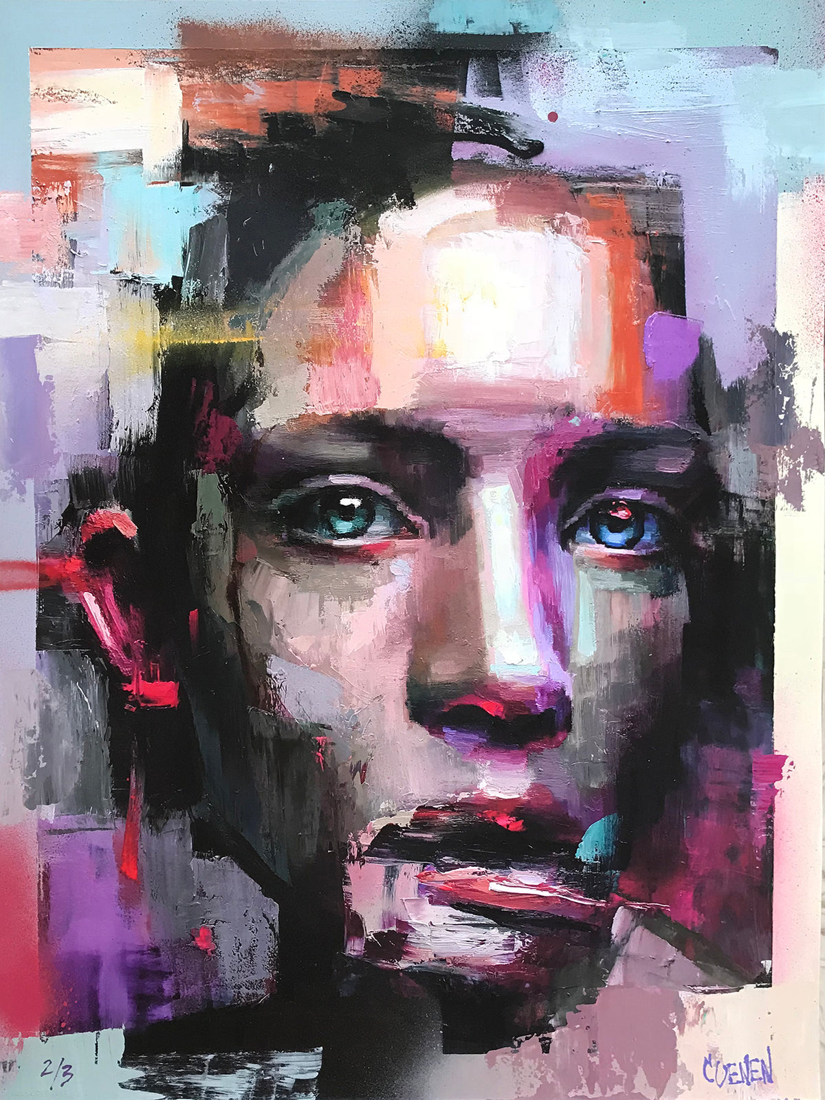 Danielle Coenen &quot;Stutter&quot; - Hand-Embellished Variant, #2/3 - 18 x 24&quot;
