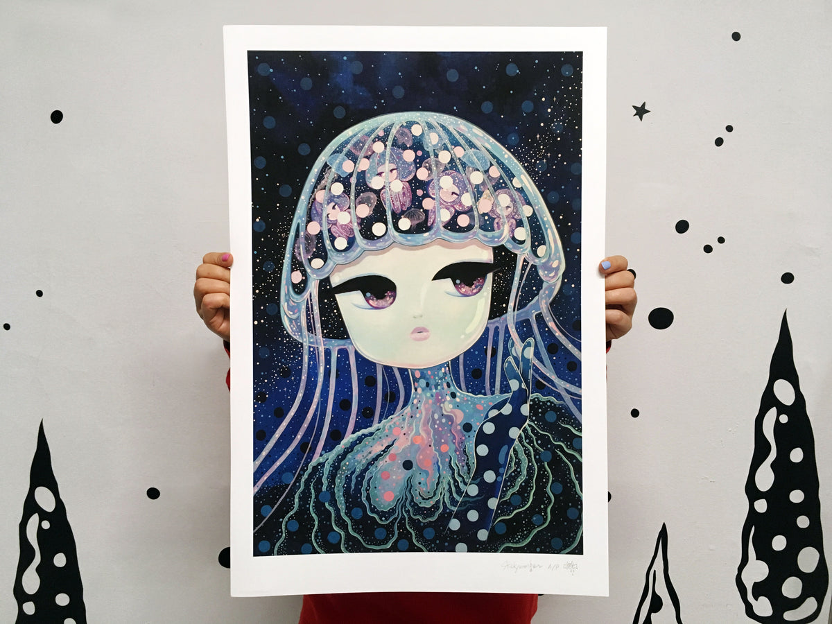 Stickymonger &quot;Sugar Water&quot; - Hand-Embellished Unique Print, #4/5 - 16 x 24&quot;