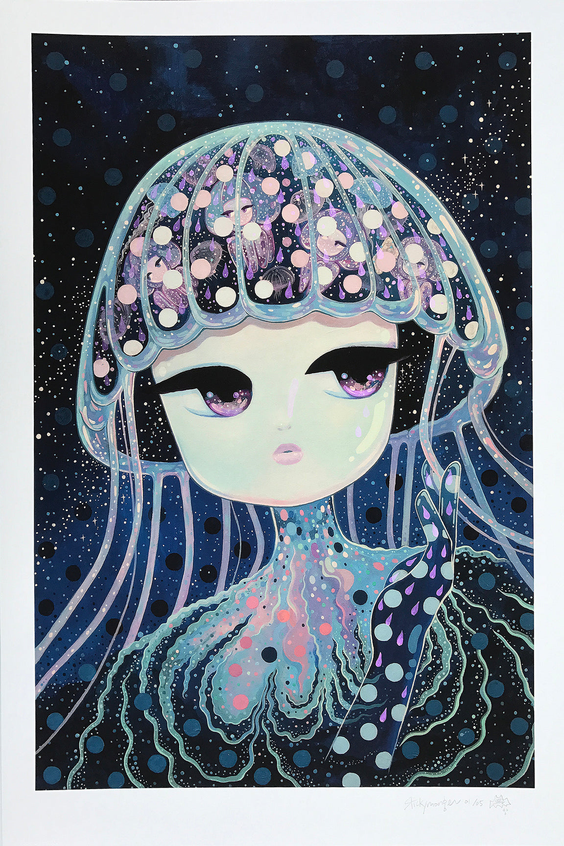 Stickymonger &quot;Sugar Water&quot; - Hand-Embellished Unique Print, #1/5 - 16 x 24&quot;
