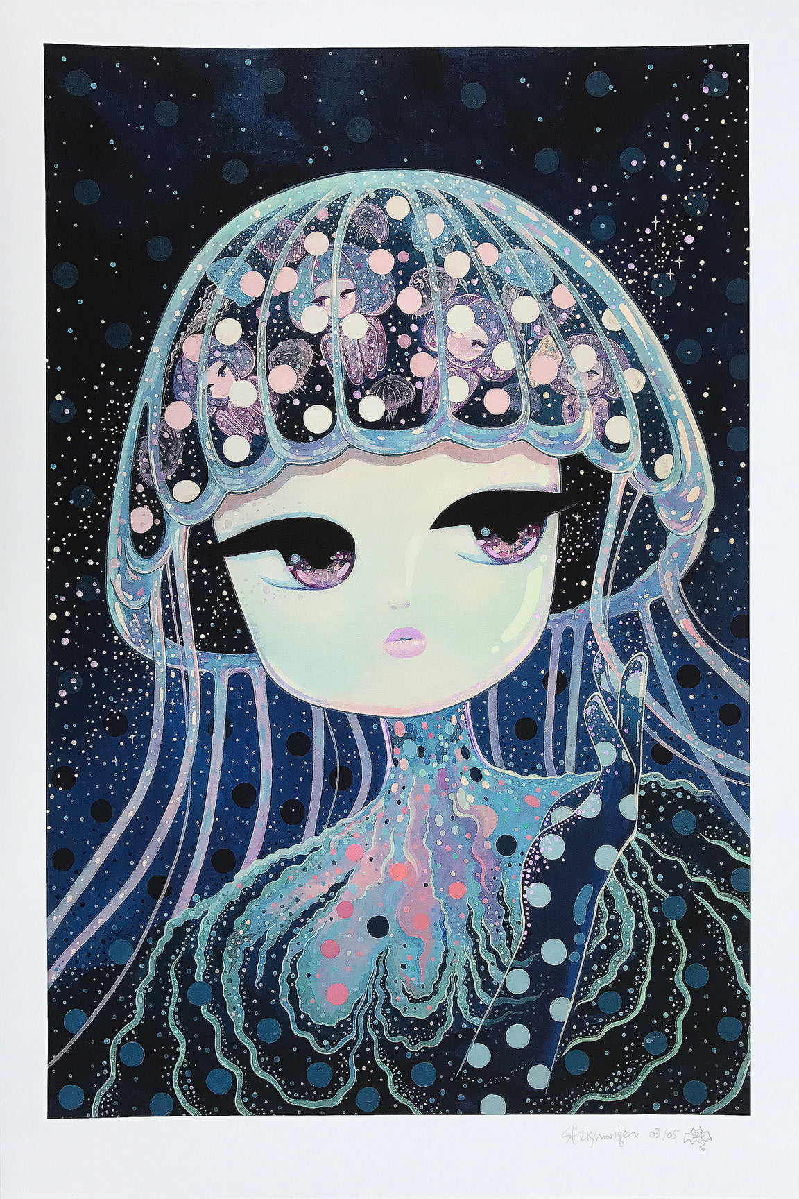 Stickymonger &quot;Sugar Water&quot; - Hand-Embellished Unique Print, #3/5 - 16 x 24&quot;