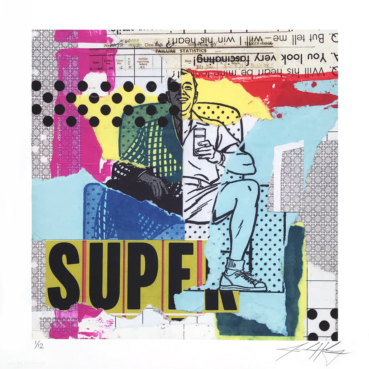 Joshua Horkey &quot;Feeling Super&quot; - Archival Print, Limited Edition of 12 - 12 x 12&quot;