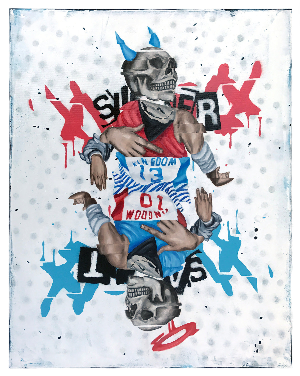 Tyler Whitlock &quot;SINNER/SAINT&quot; - Original Painting on Canvas - 16 x 20&quot;