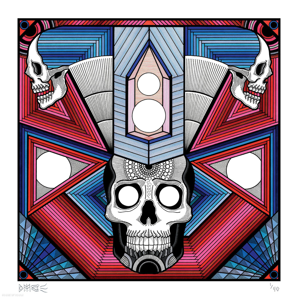 Bonethrower &quot;The First Temple of YOD&quot; - Archival Print, Limited Edition of 40 - 17 x 17&quot;