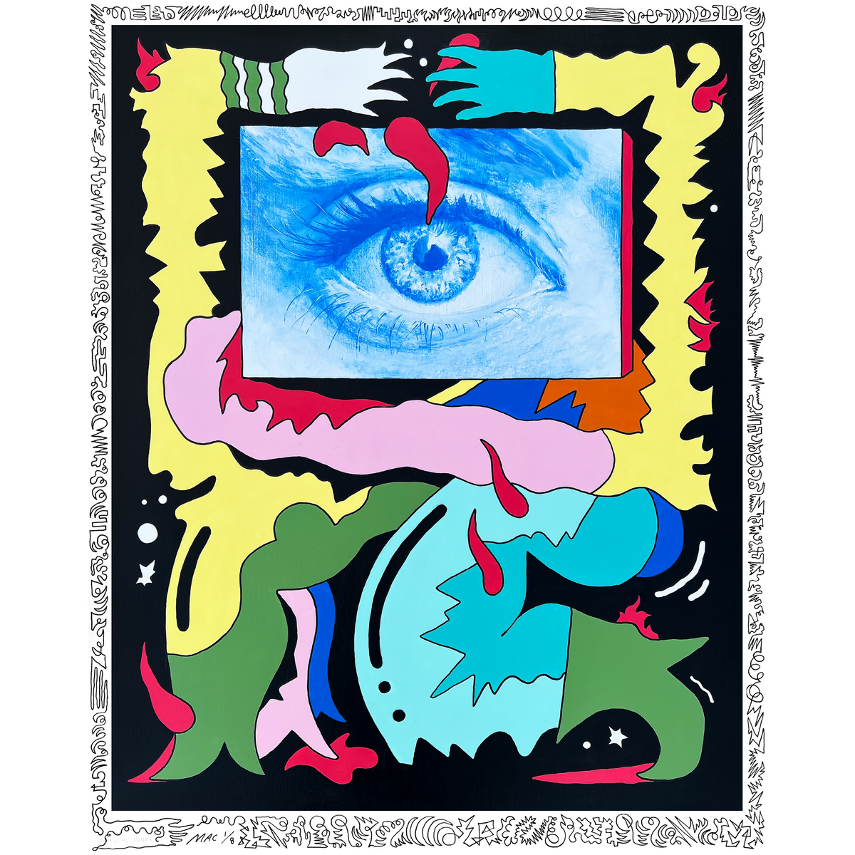 Mac Blackout &quot;The Seer&quot; - Hand-Embellished Edition of 8 - 16 x 20&quot;